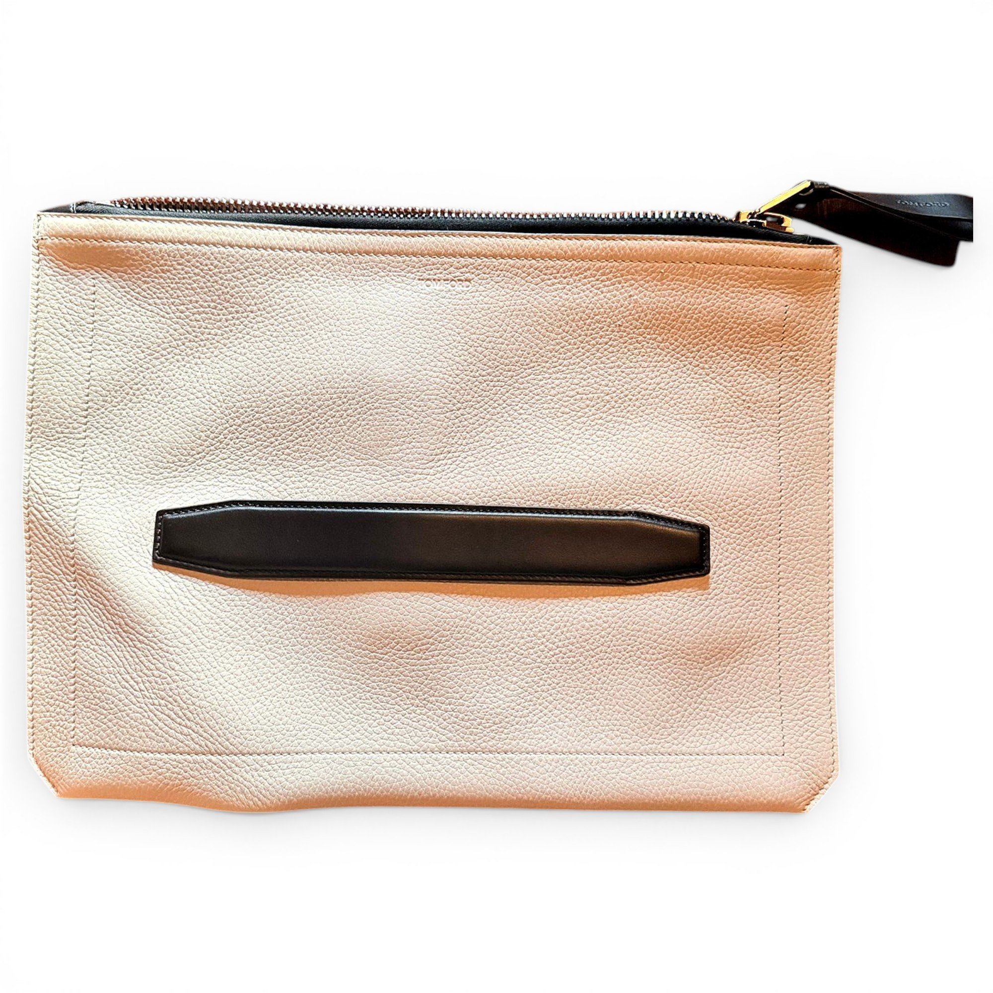 Leather clutch bag