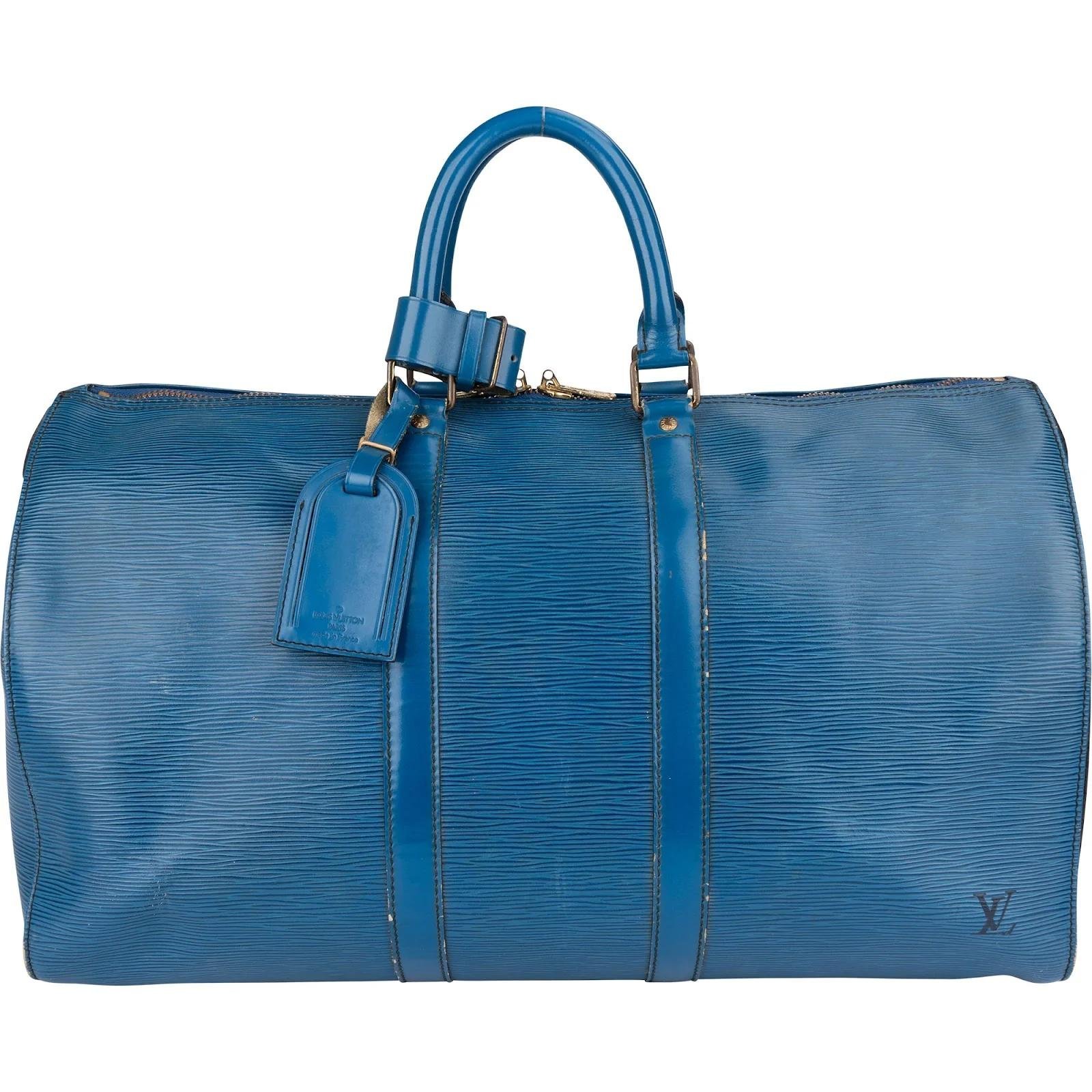 Keepall leather travel bag