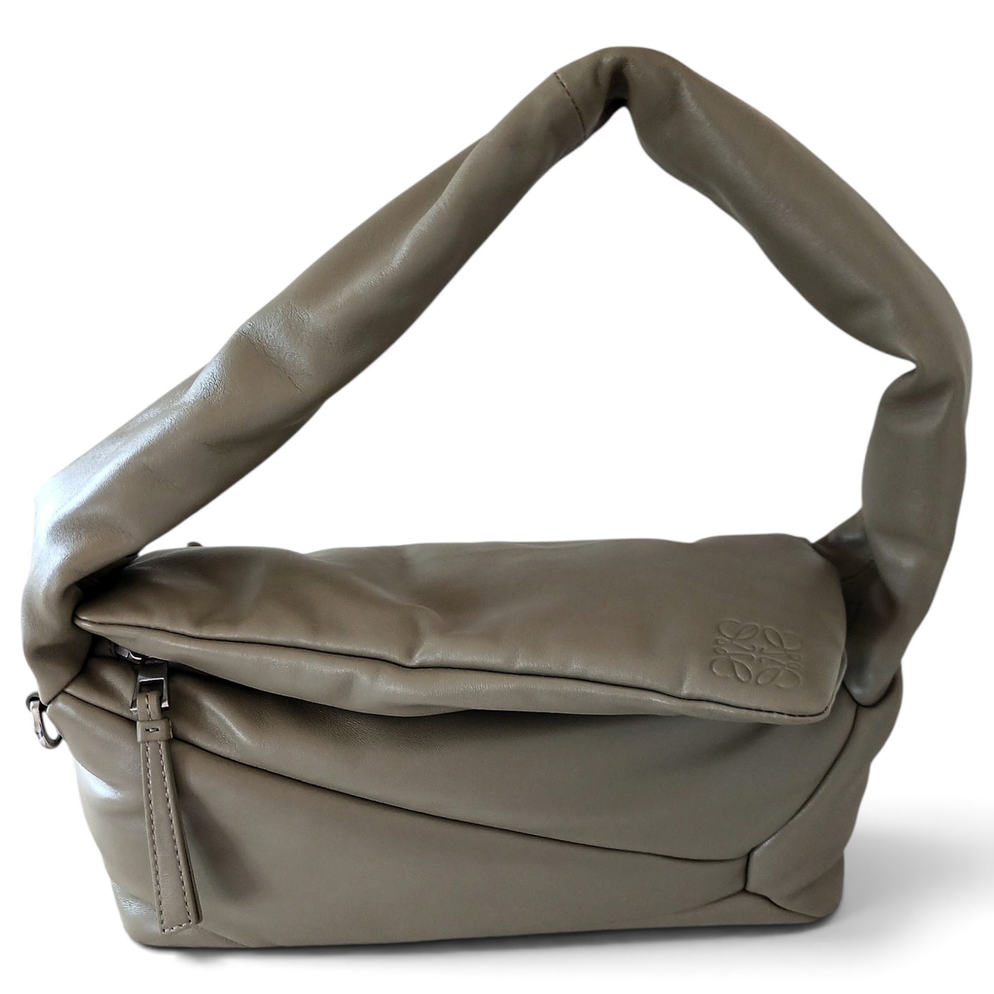 Puzzle leather handbag