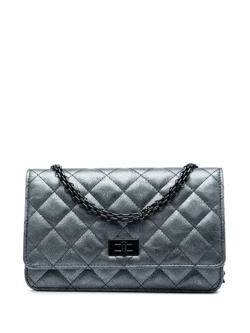 2019 Quilted Aged Calfskin Reissue 2.55 Wallet on Chain crossbody bag