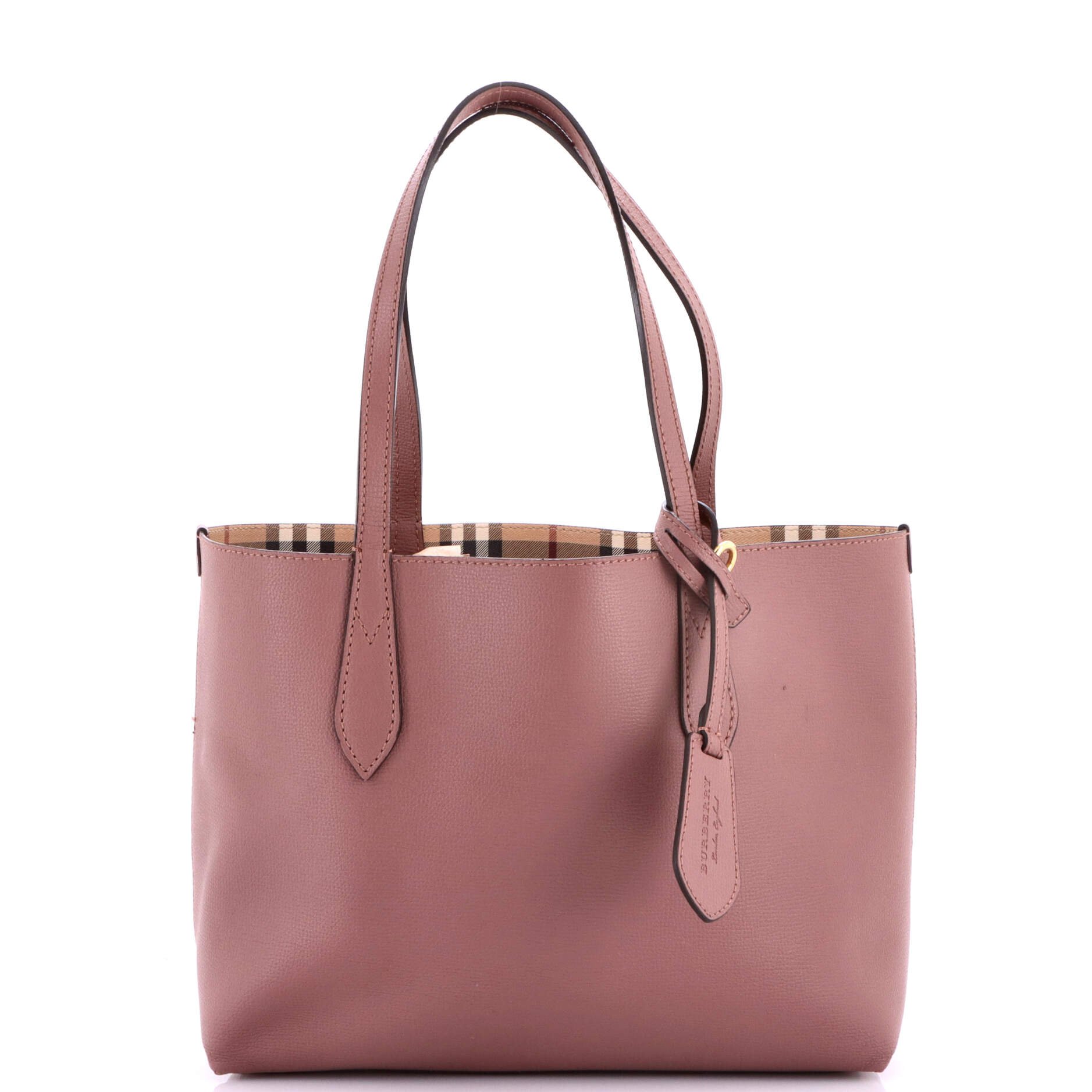 Reversible Tote Haymarket Coated Canvas and Leather Small