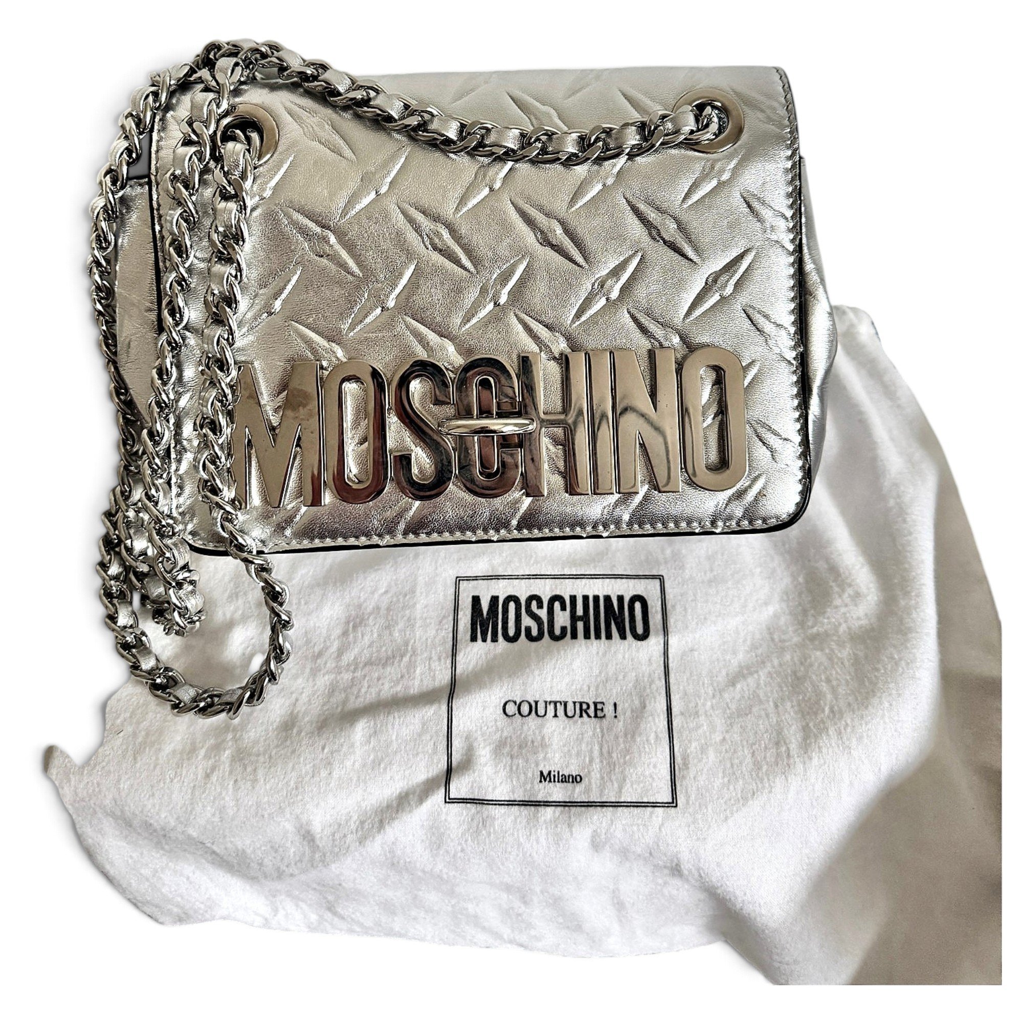 Biker leather crossbody bag
