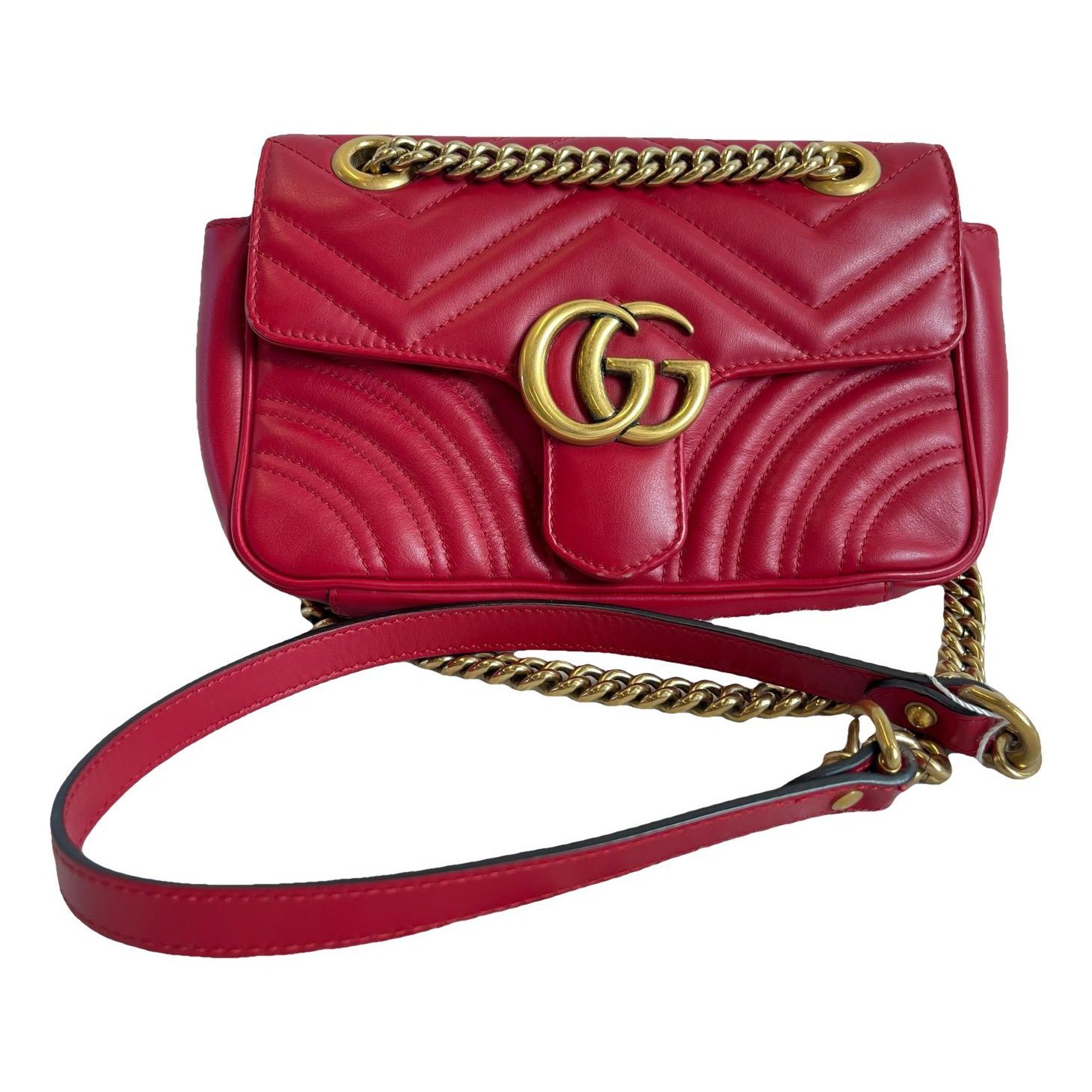 GG Marmont Flap leather handbag