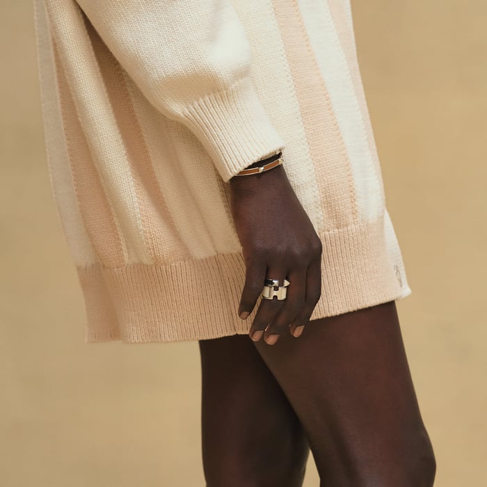 Blanc Naturel Long-sleeve Long Cardigan