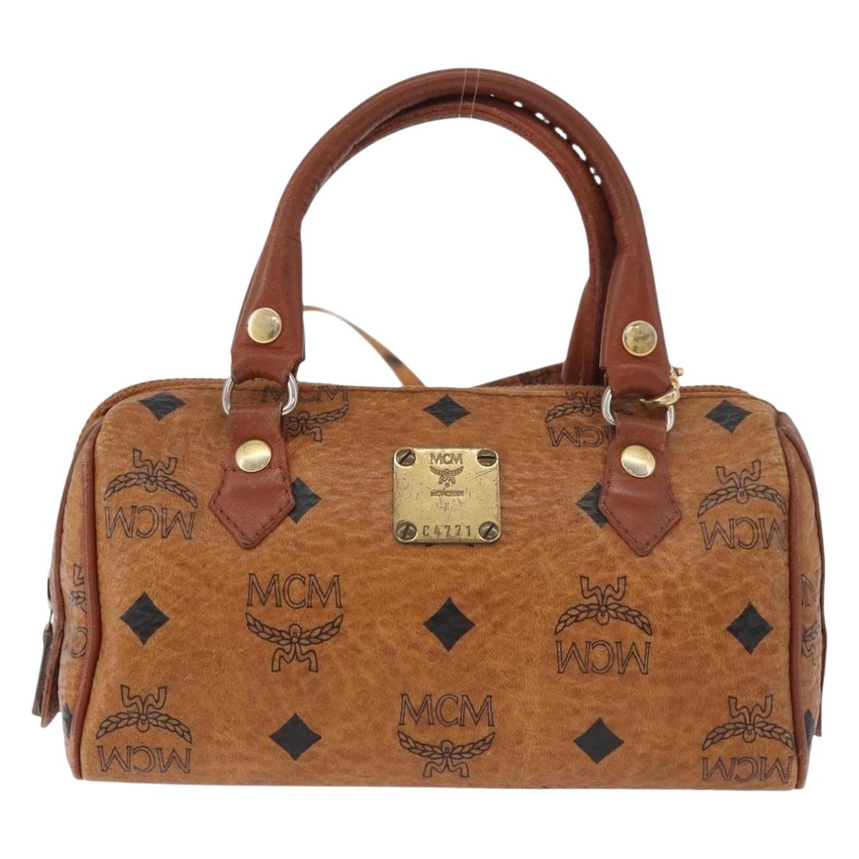 MCM Boston leather bowling bag