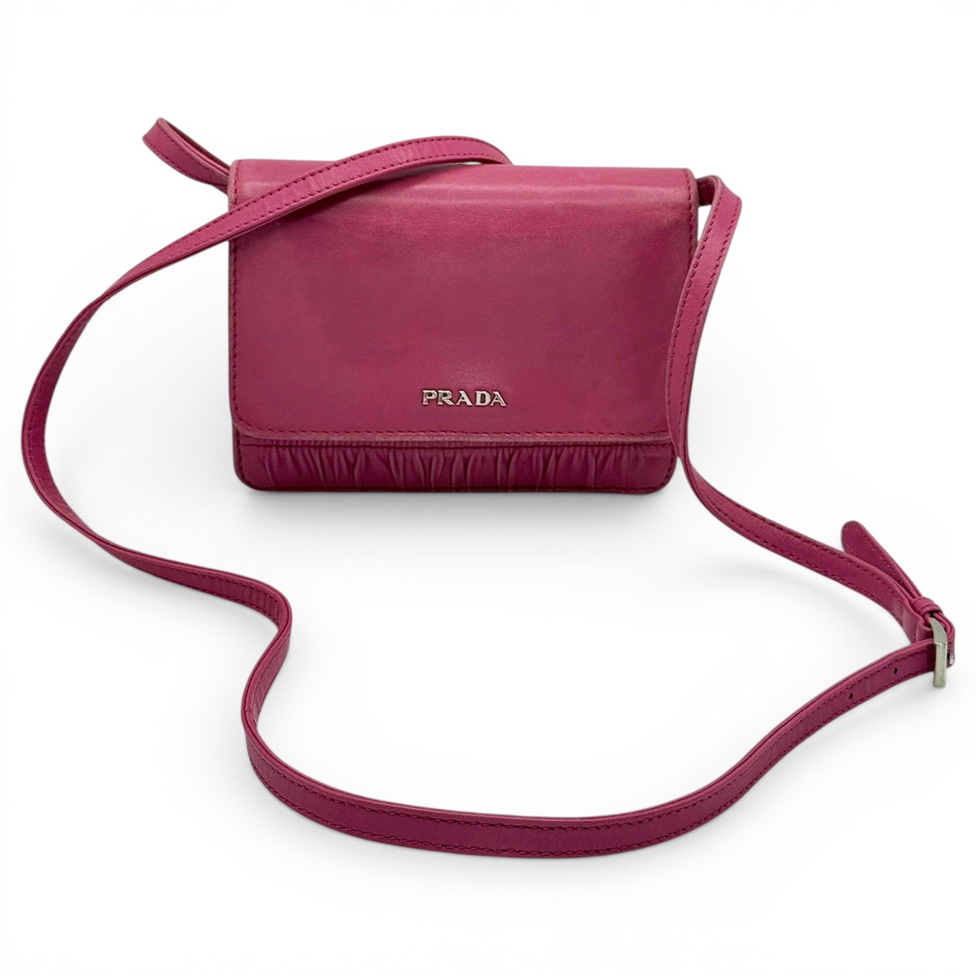 Leather clutch bag