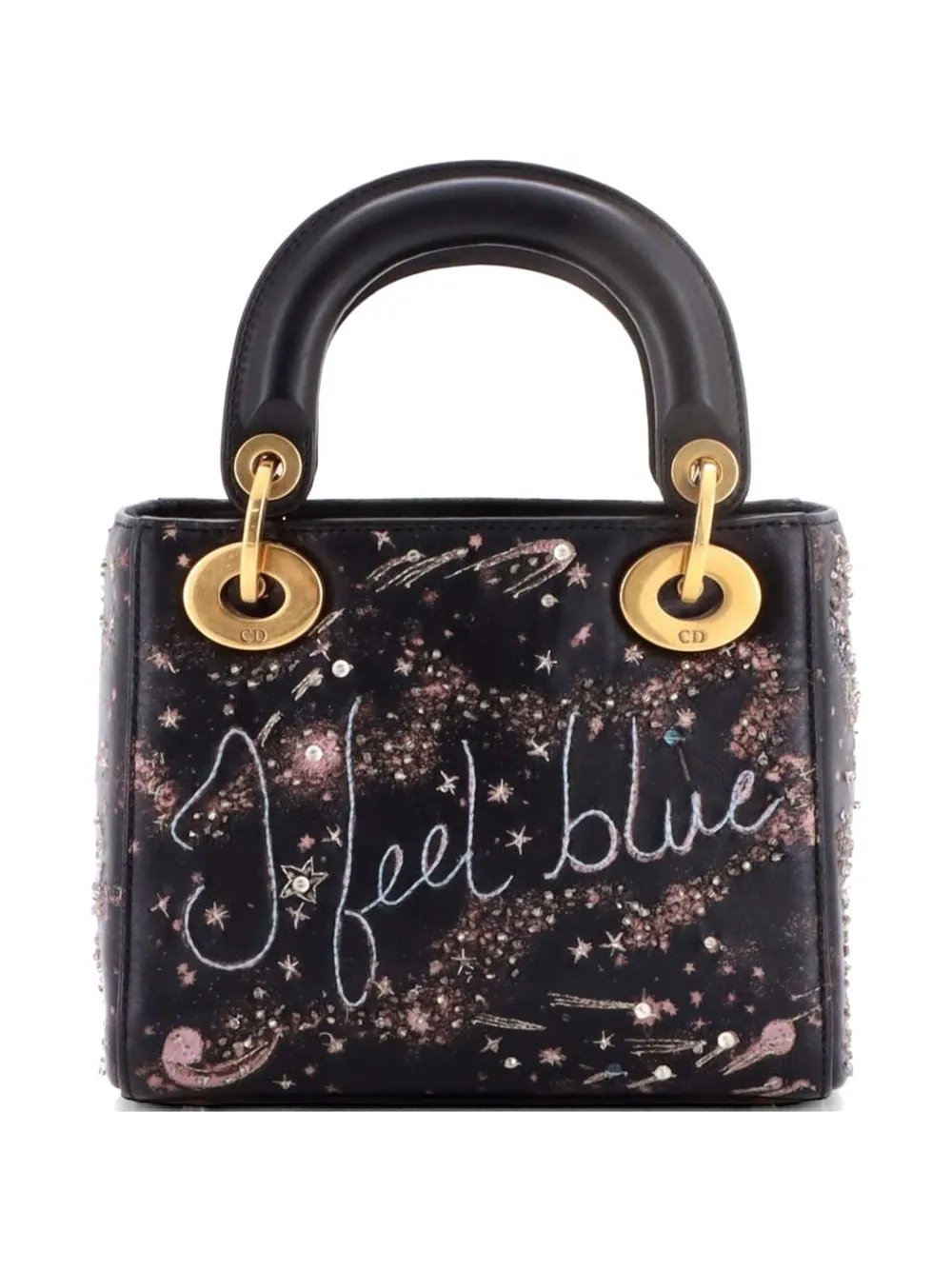 Lady Dior Chain Bag Embroidered Calfskin Mini satchel