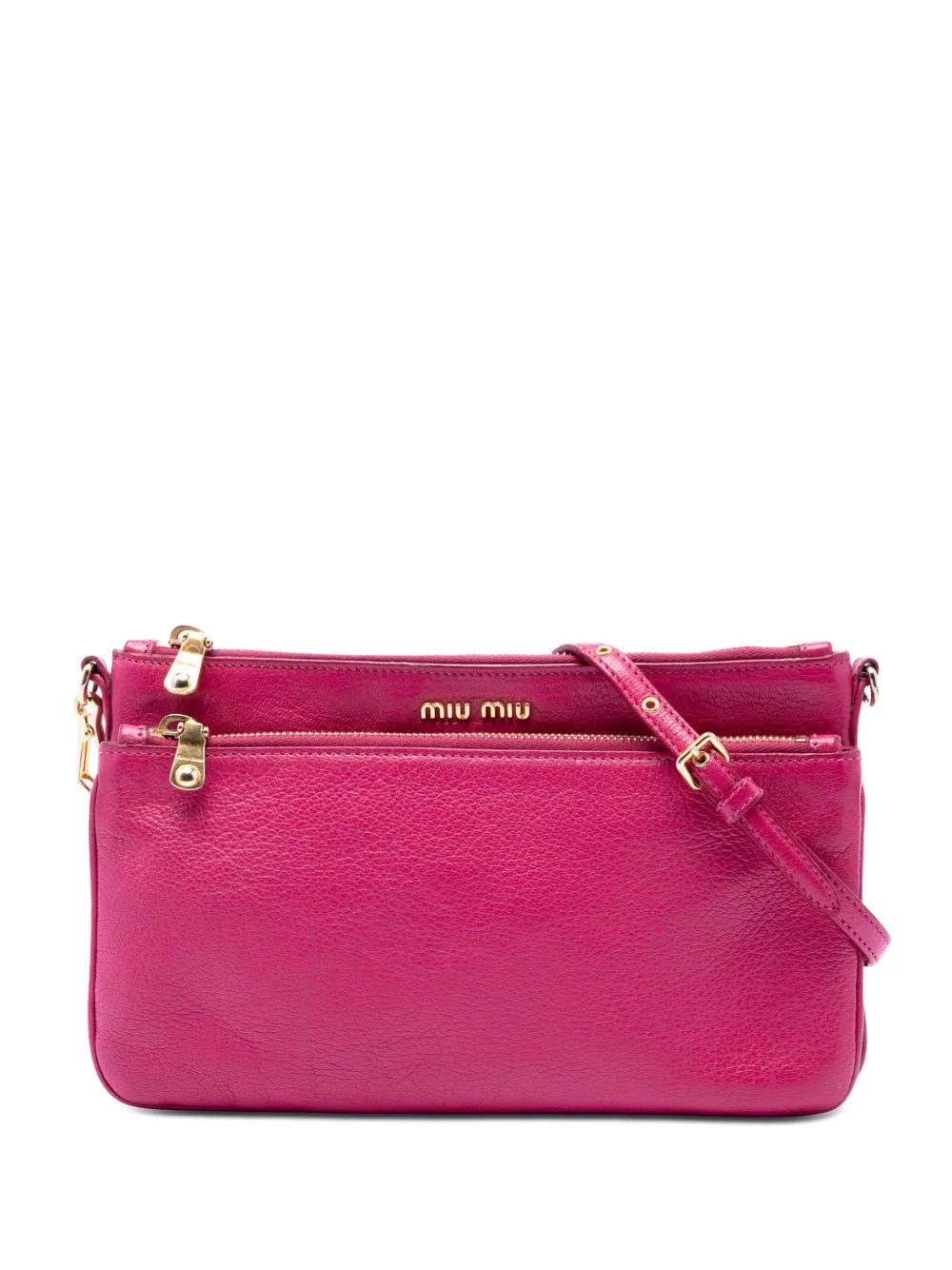 2010-2026 Goatskin Madras Double Zip crossbody bag