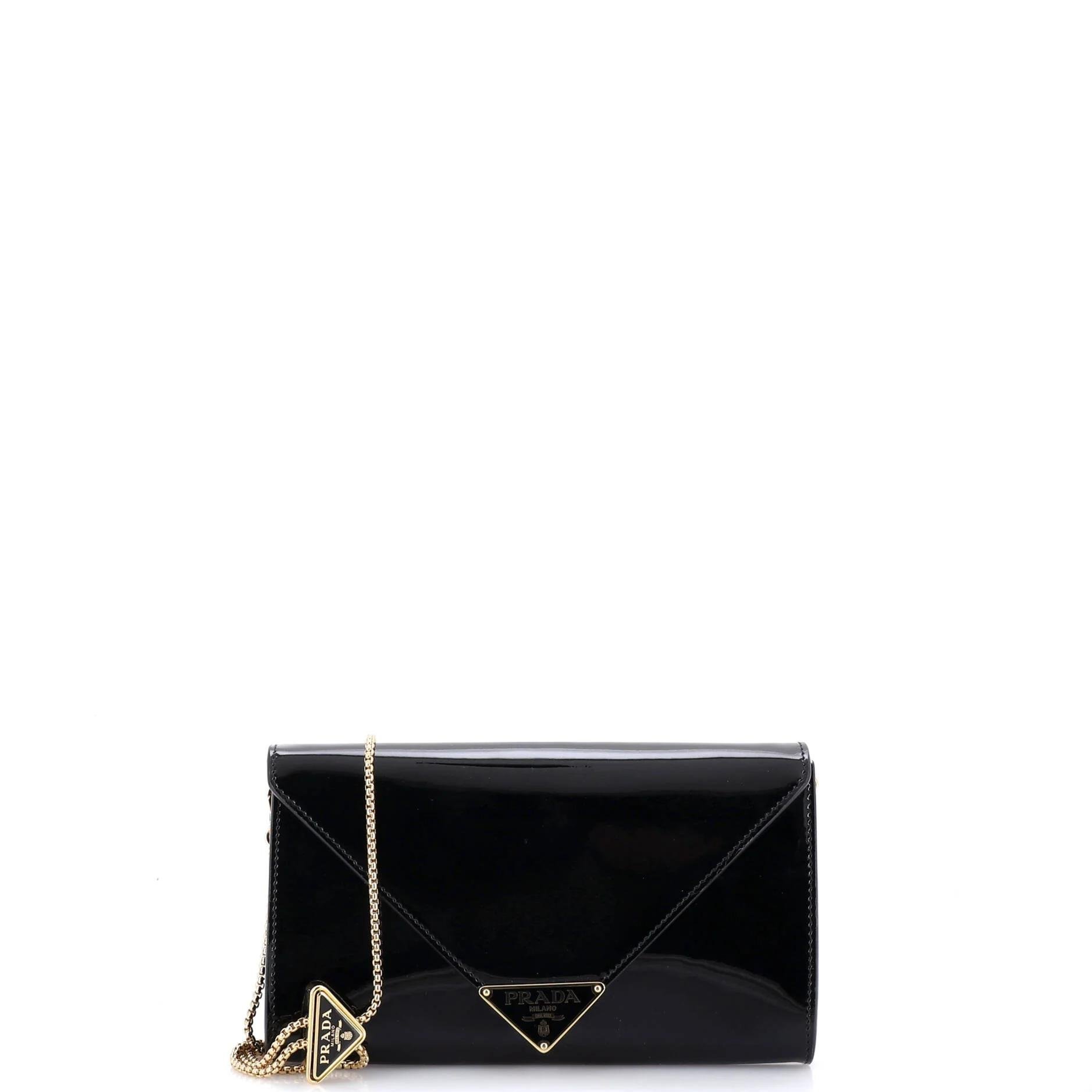 Patent leather clutch bag