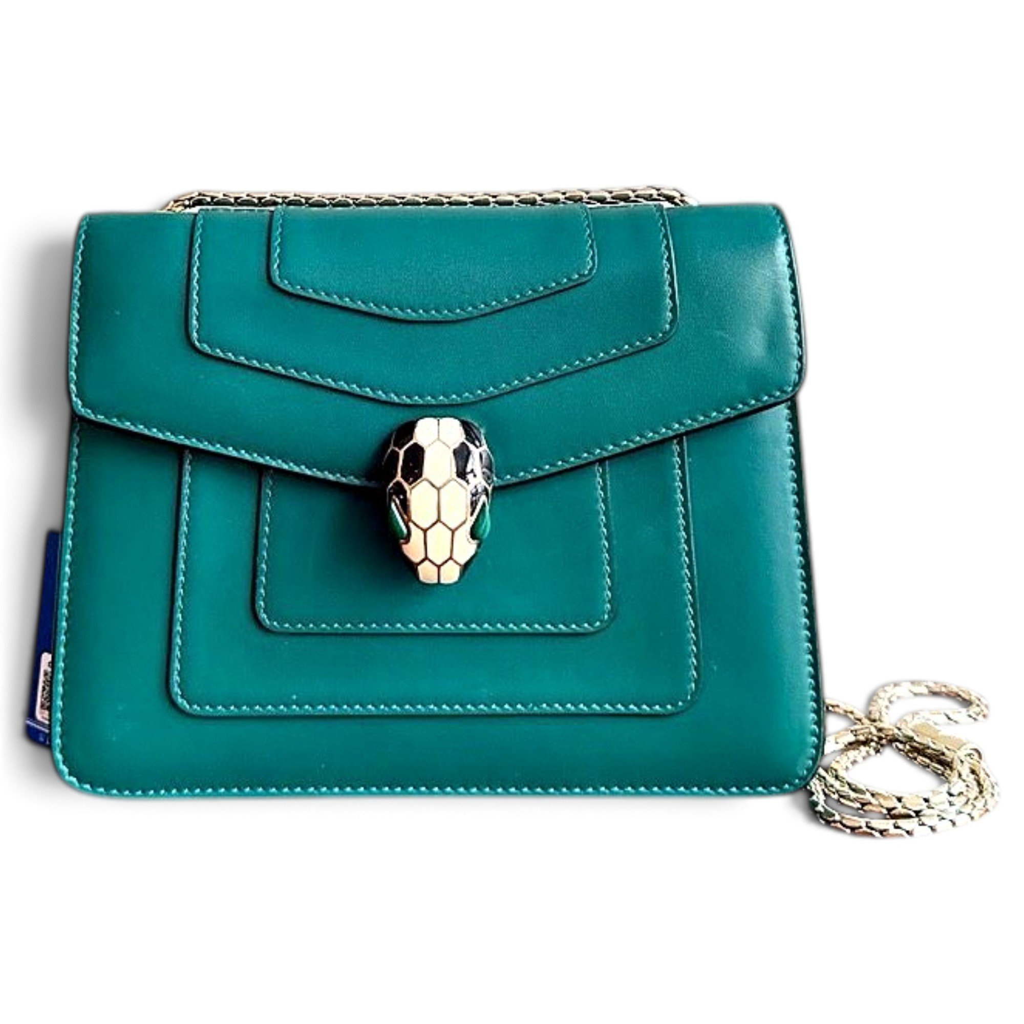 Serpenti leather handbag