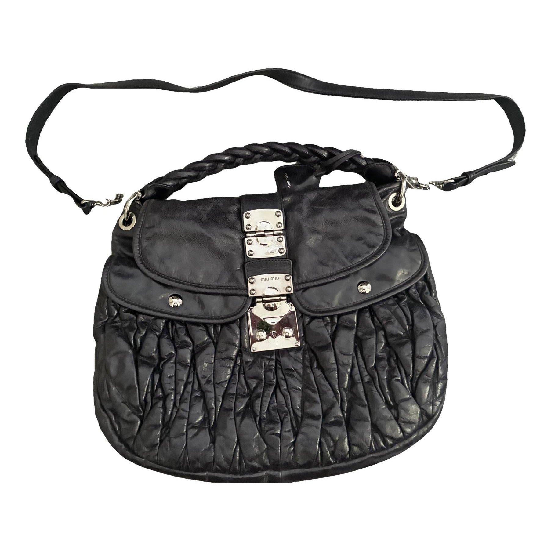 Coffer leather handbag