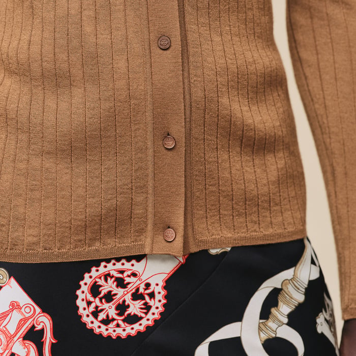 Brun Mahogany Long-sleeve Cardigan
