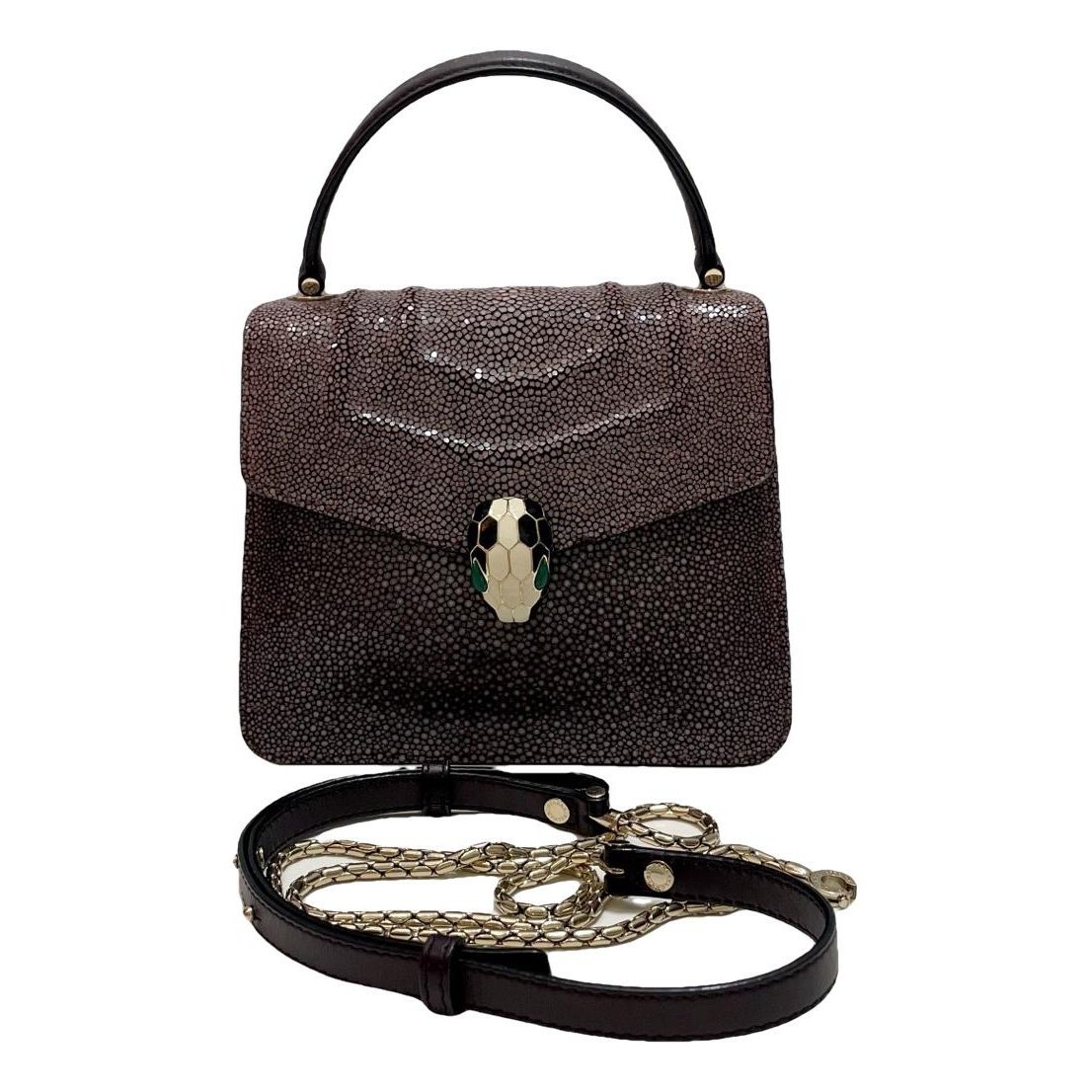 Serpenti leather handbag