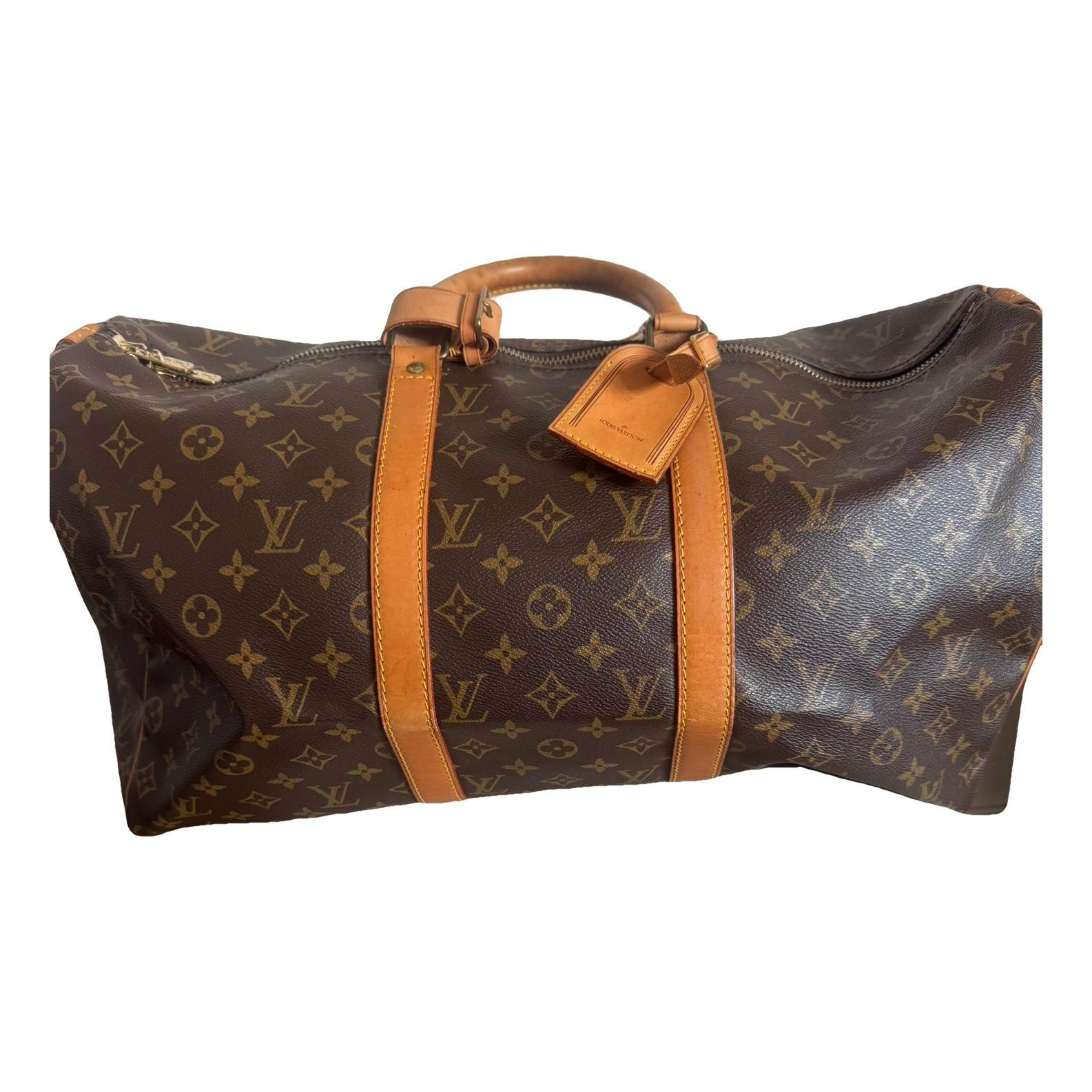 Keepall leather travel bag