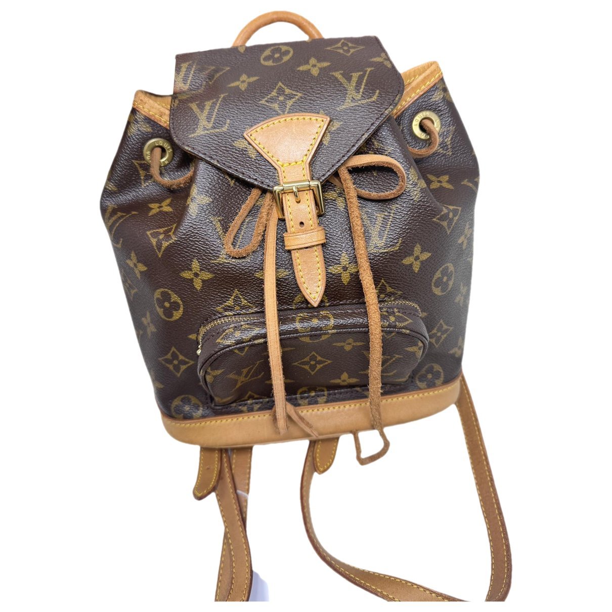 Montsouris Vintage leather backpack