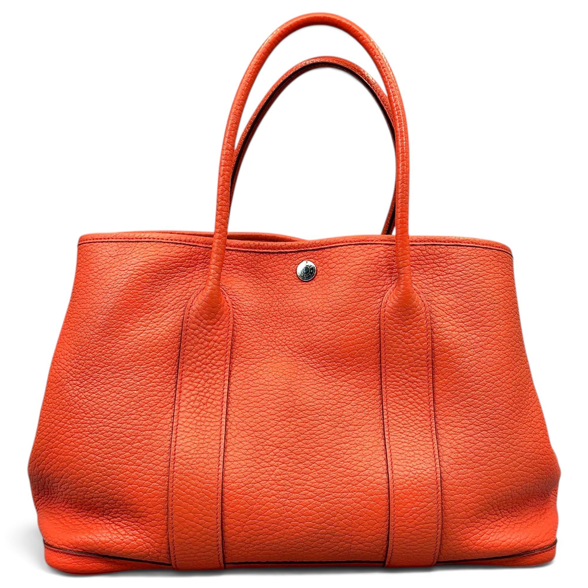 Hermes Garden Party Handbag Orange 4079