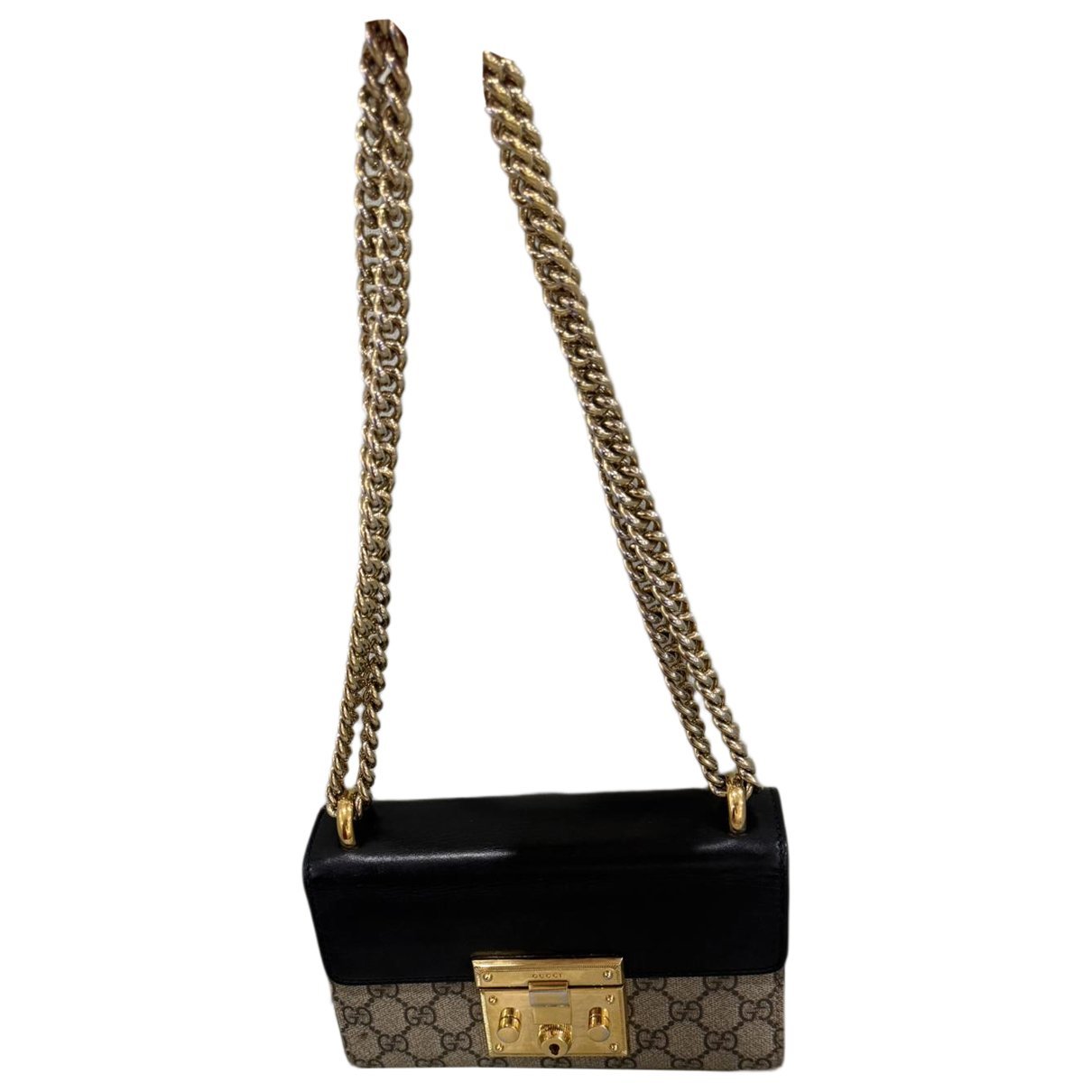 Padlock leather handbag