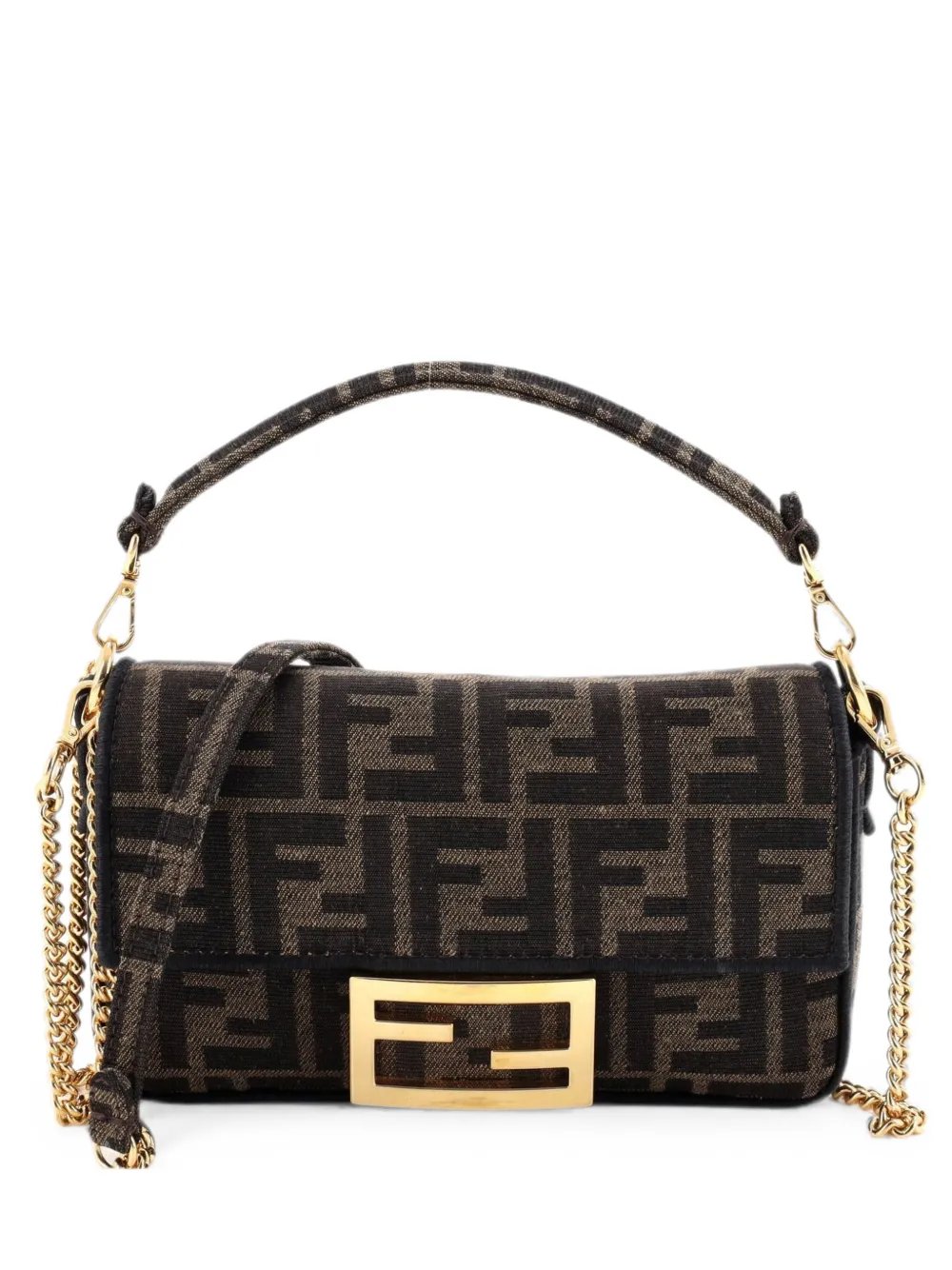 Baguette NM Bag Zucca Canvas Mini crossbody bag