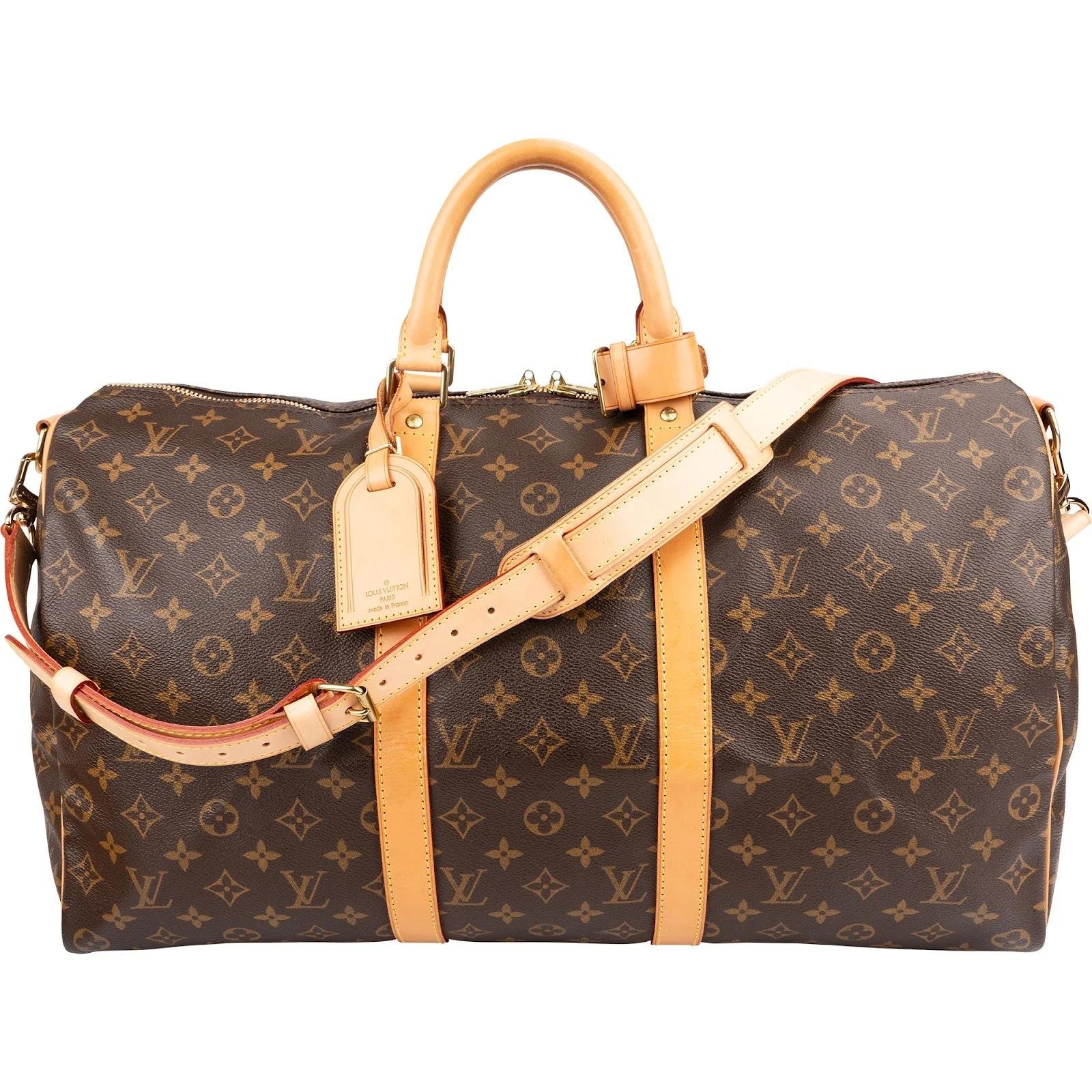 Keepall leather travel bag