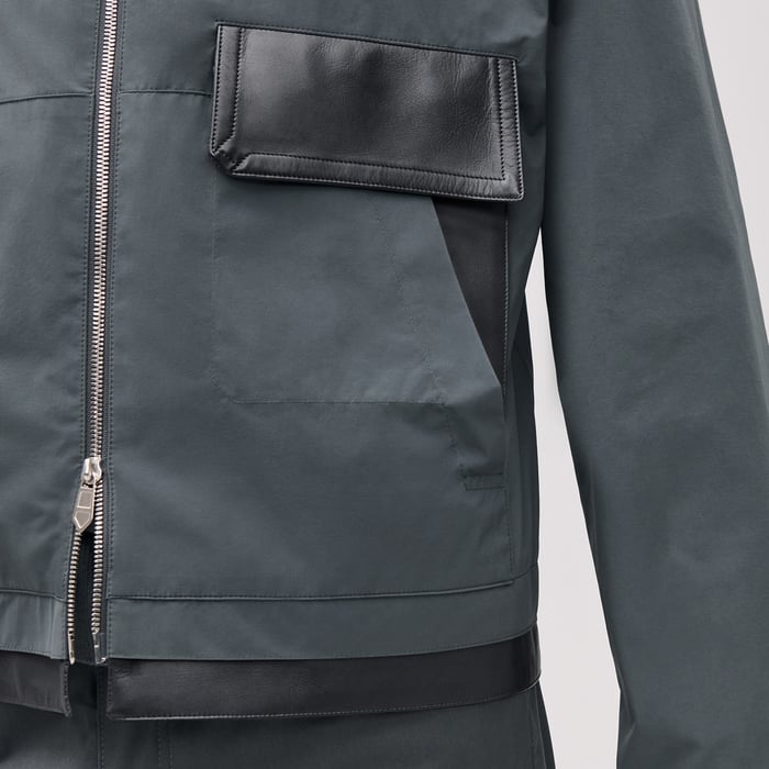 Orage Hooded Jacket With Leather Details