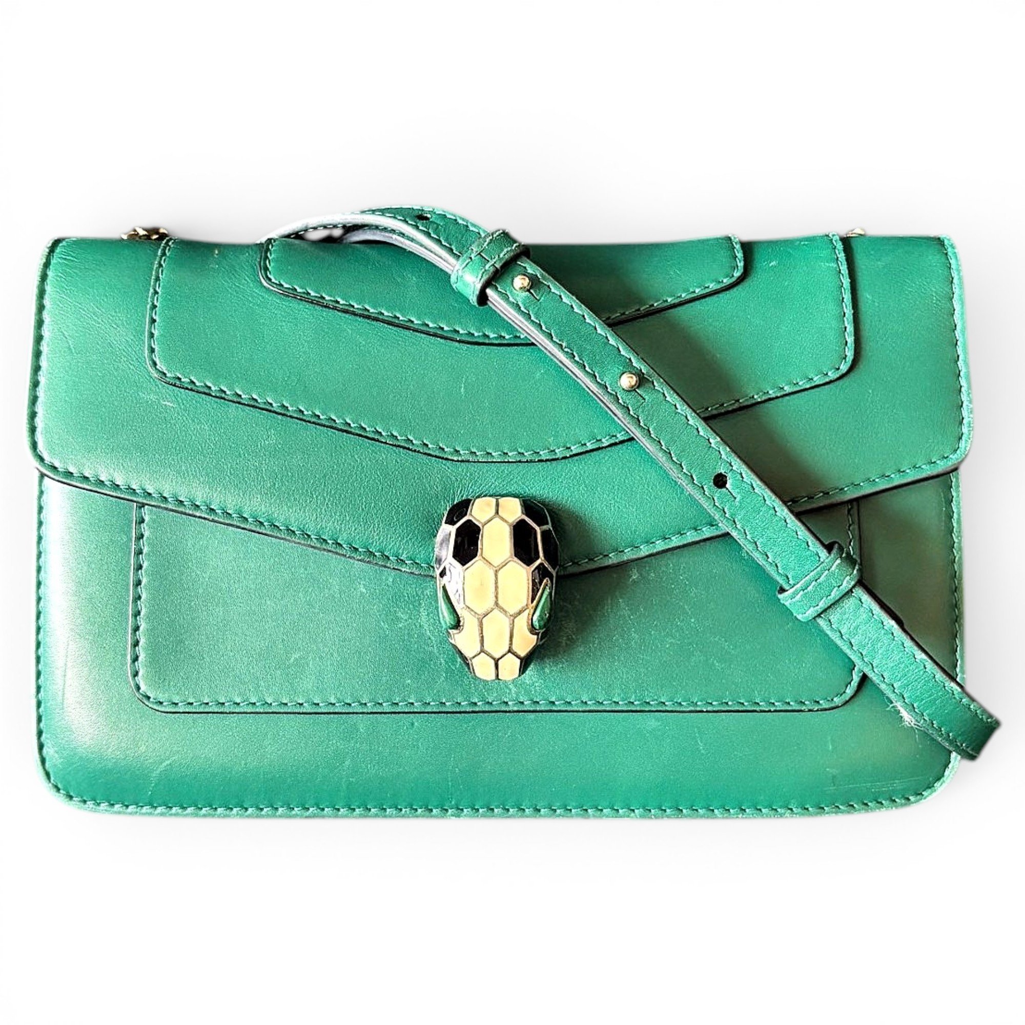 Serpenti leather handbag