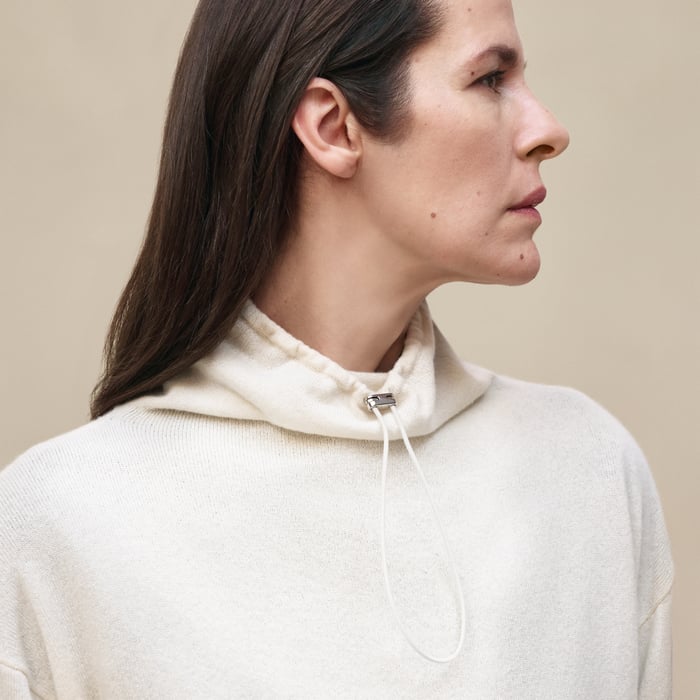 Blanc Naturel Cashmere Long-sleeve Sweater