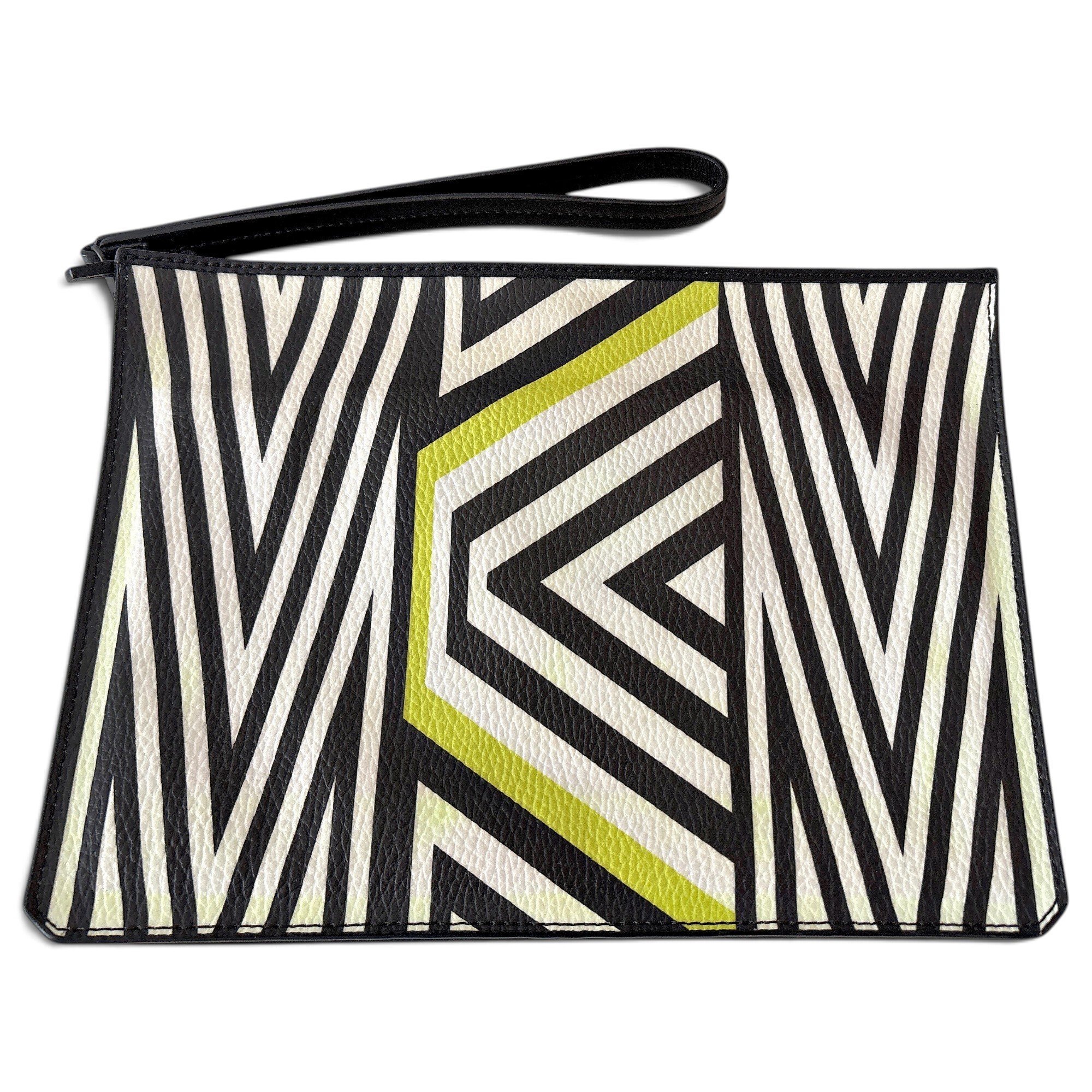 Leather clutch bag