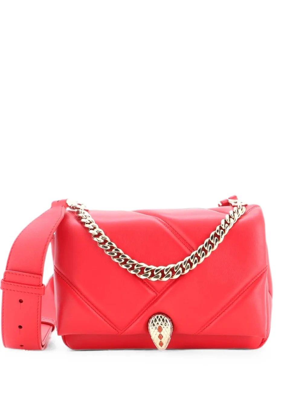 Serpenti Cabochon Messenger Bag Diagonal Quilted Leather Small crossbody bag