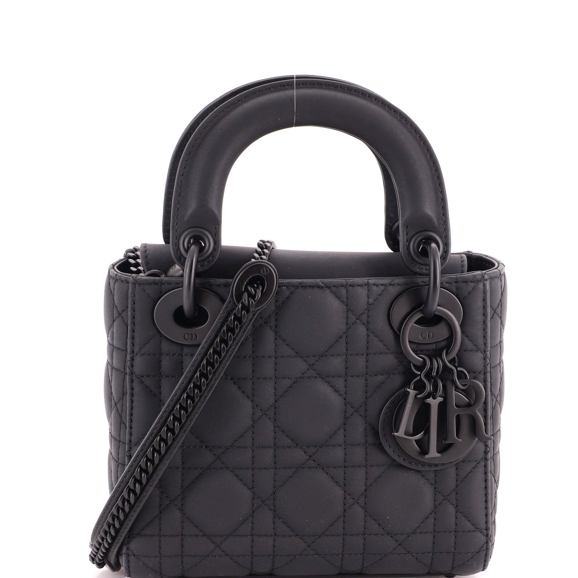 Ultra Matte Lady Dior Chain Bag Cannage Quilt Calfskin Mini