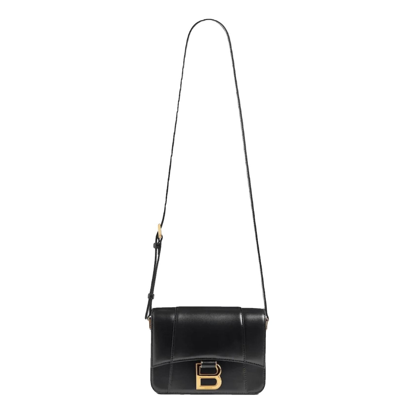 Hourglass leather crossbody bag