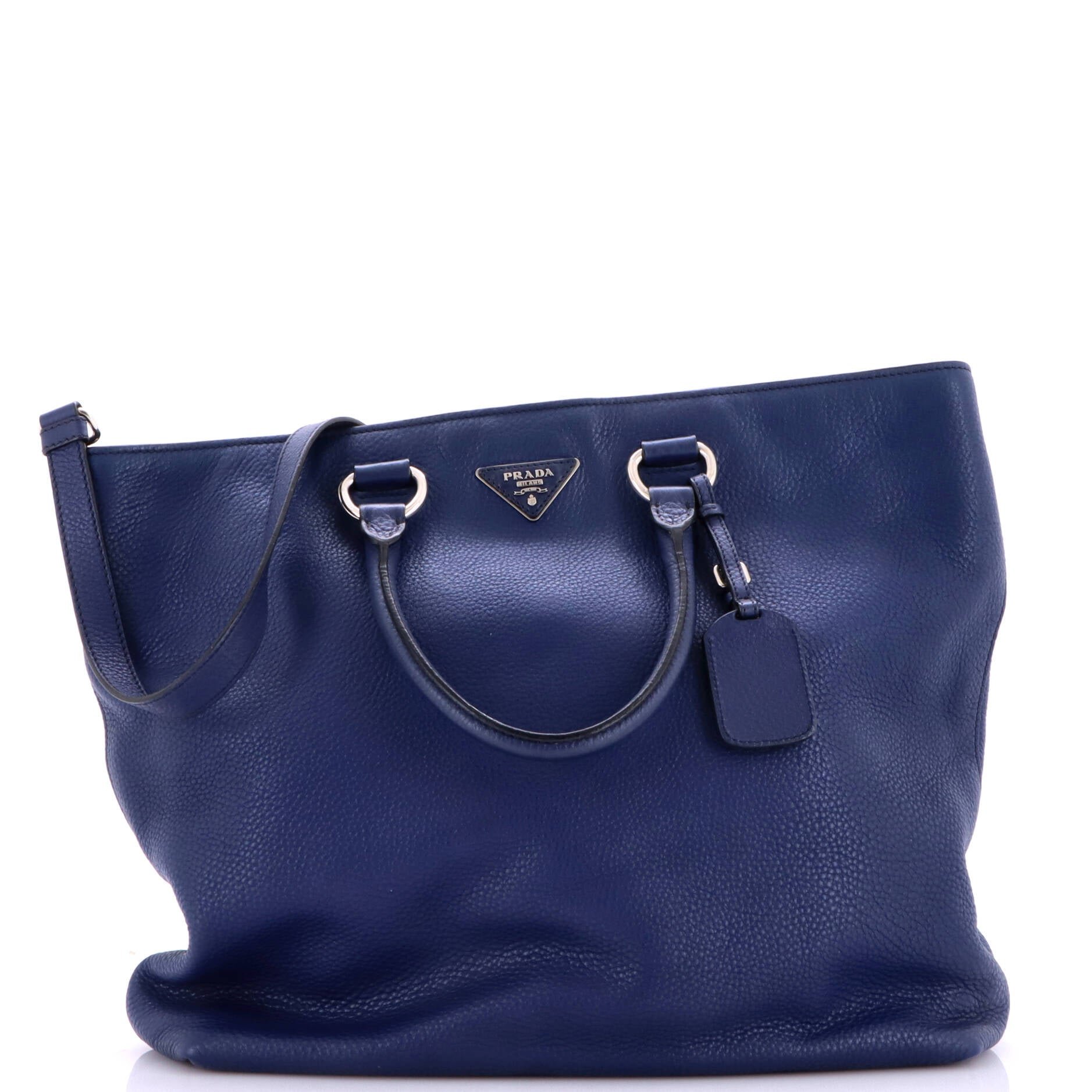 Convertible Shopper Tote Vitello Daino Large
