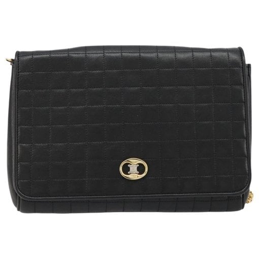 Case flap leather handbag