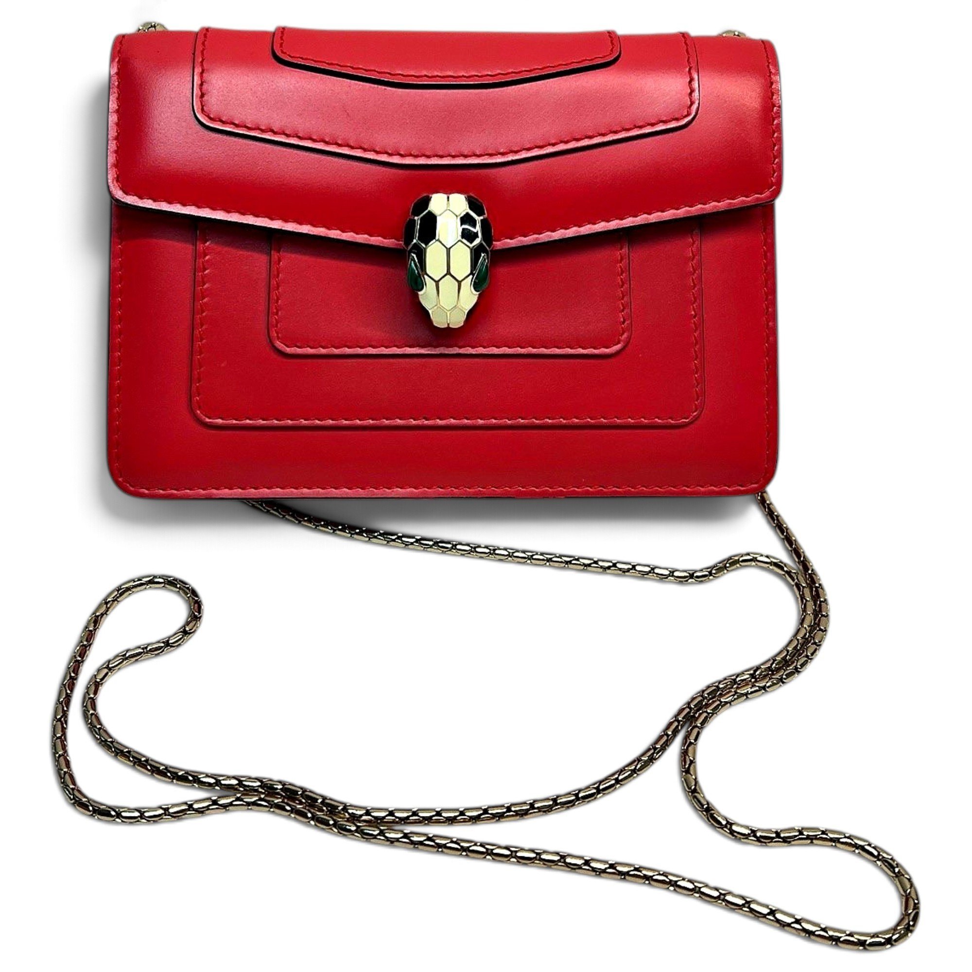 Serpenti leather handbag