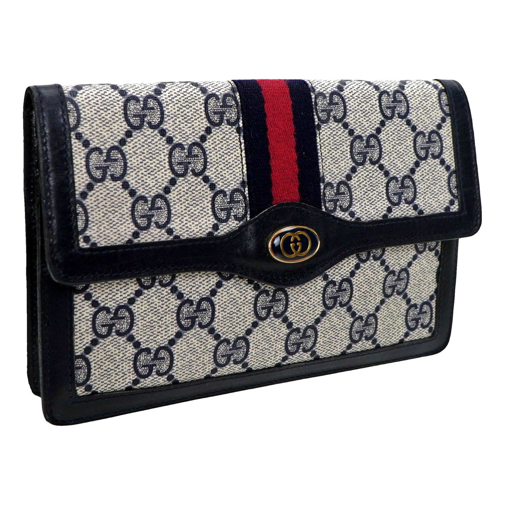 Ophidia leather clutch bag