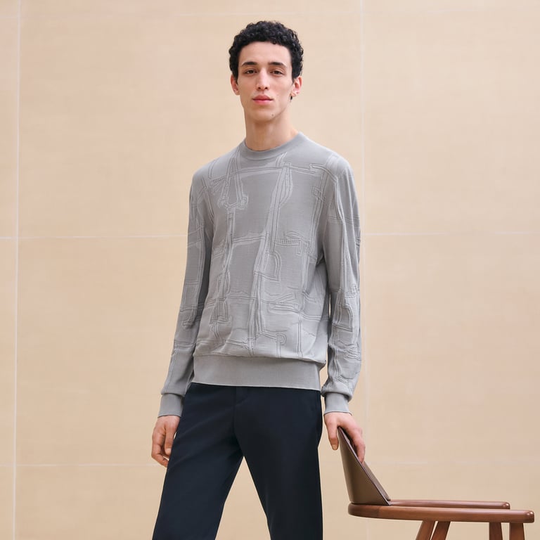 "Jeu de points harnais" crewneck sweater