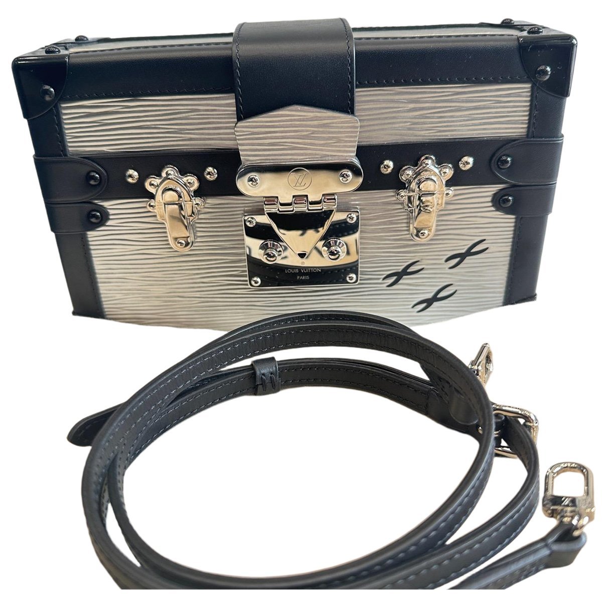 Petite Malle leather handbag