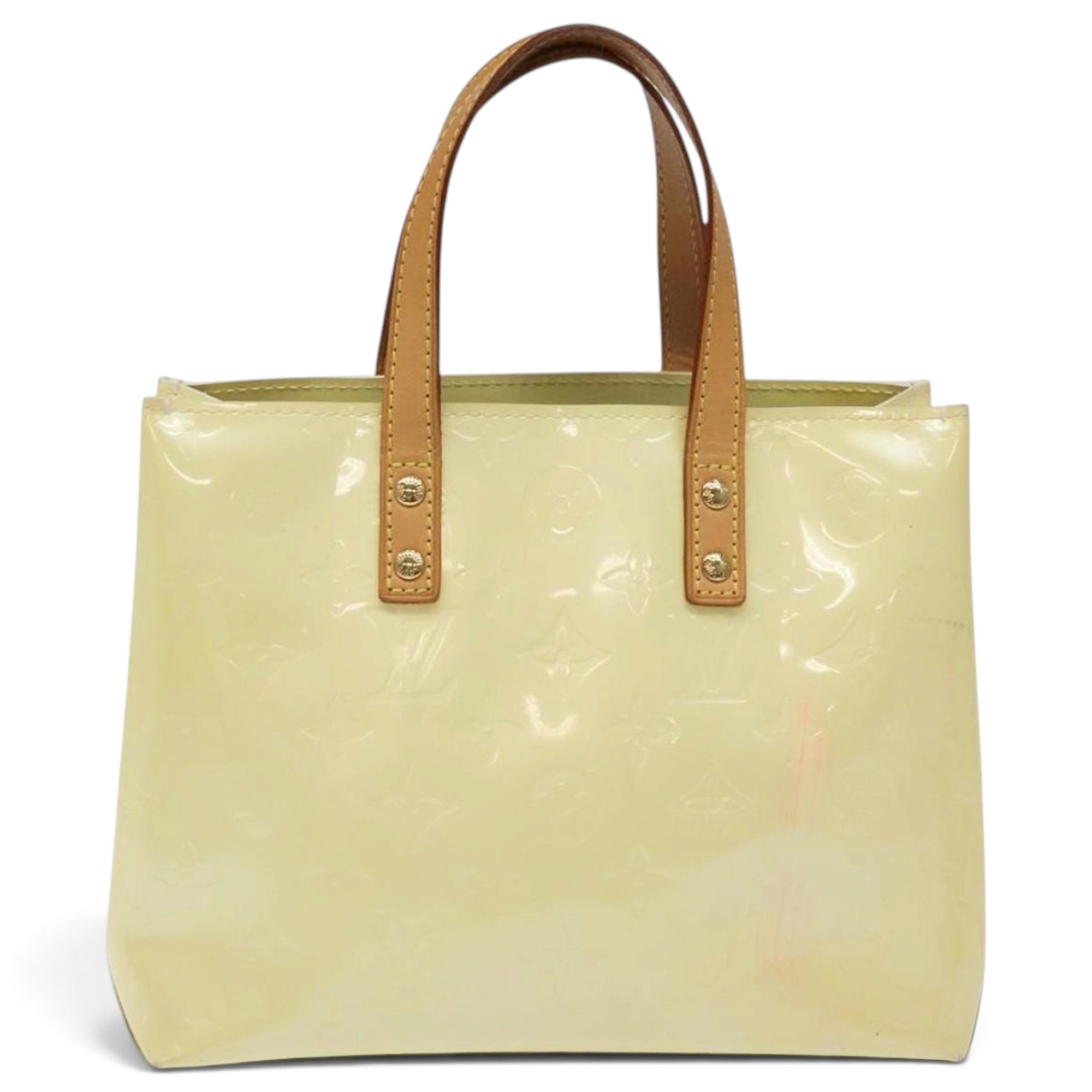 Reade patent leather handbag