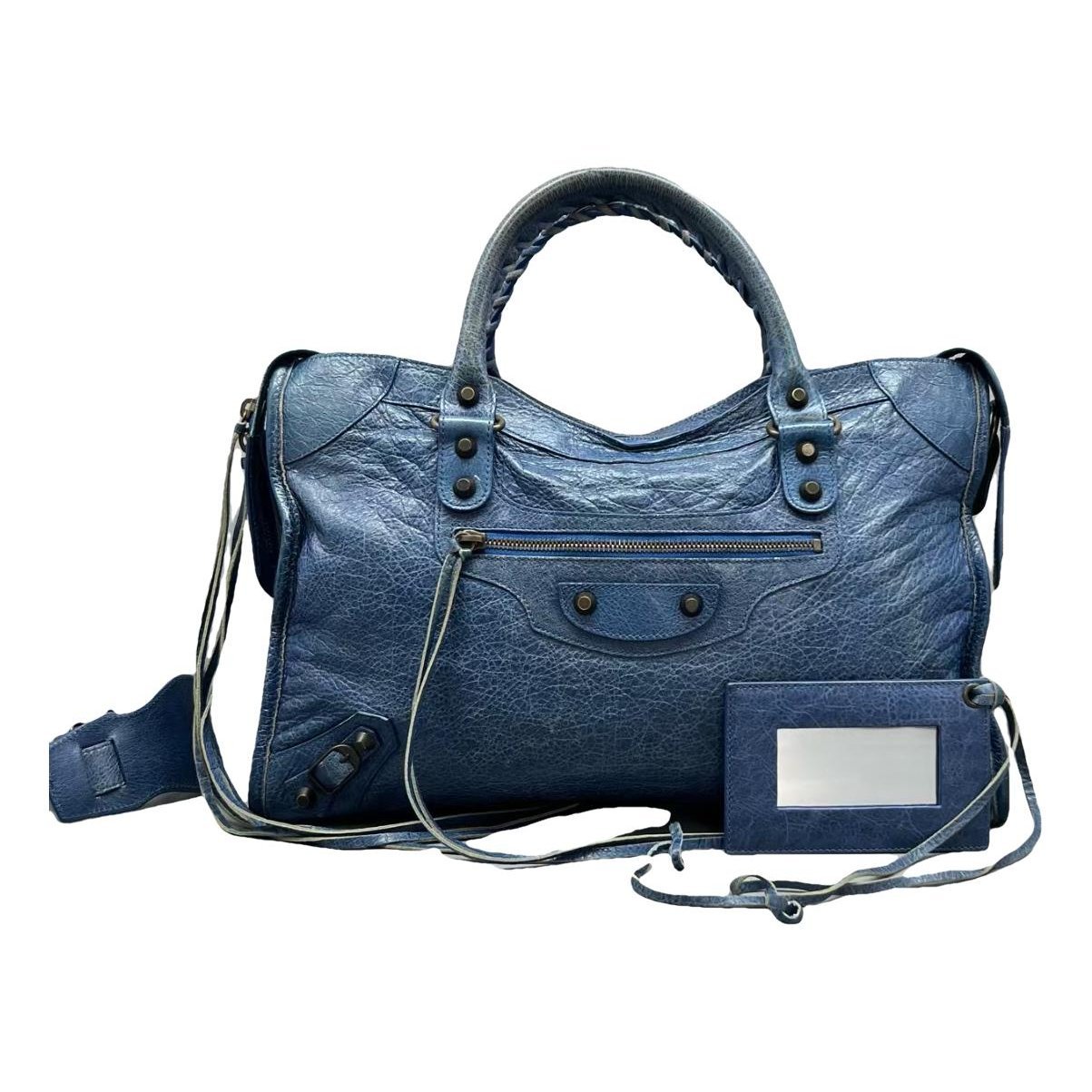 City leather handbag