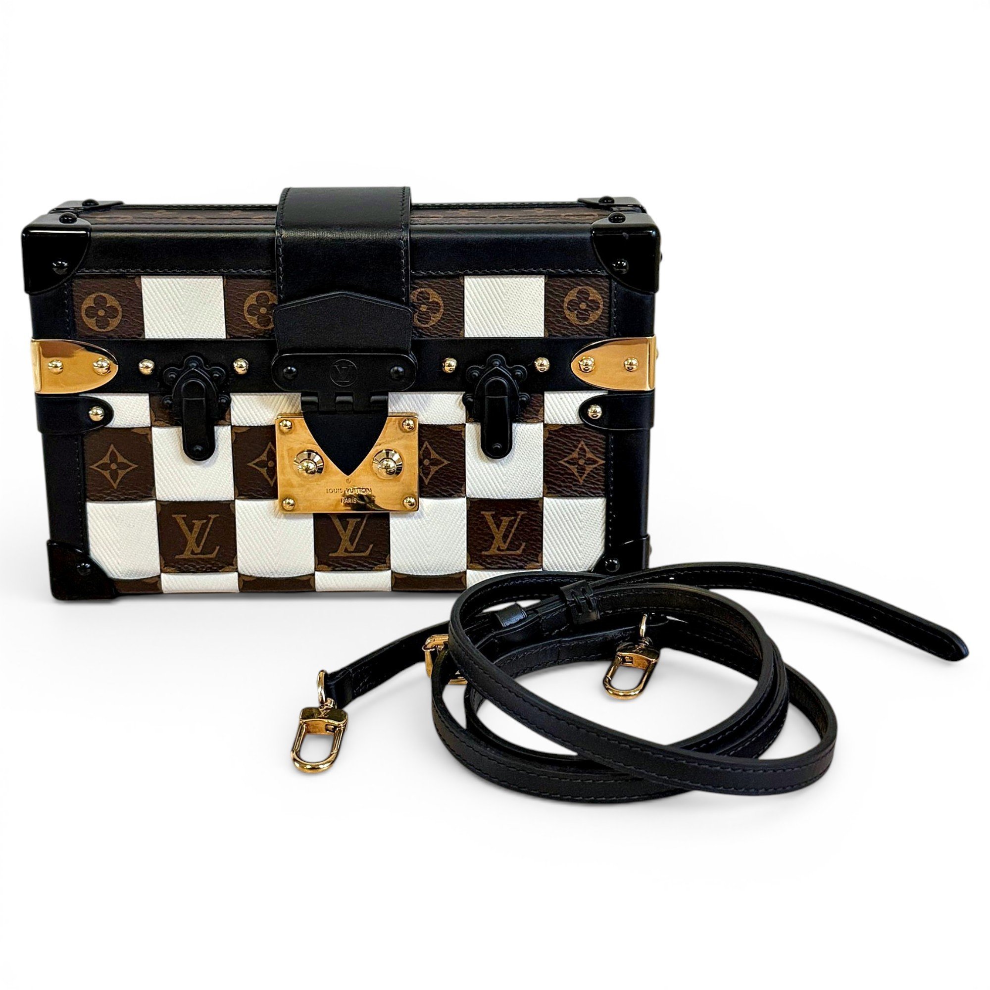 Petite Malle leather crossbody bag