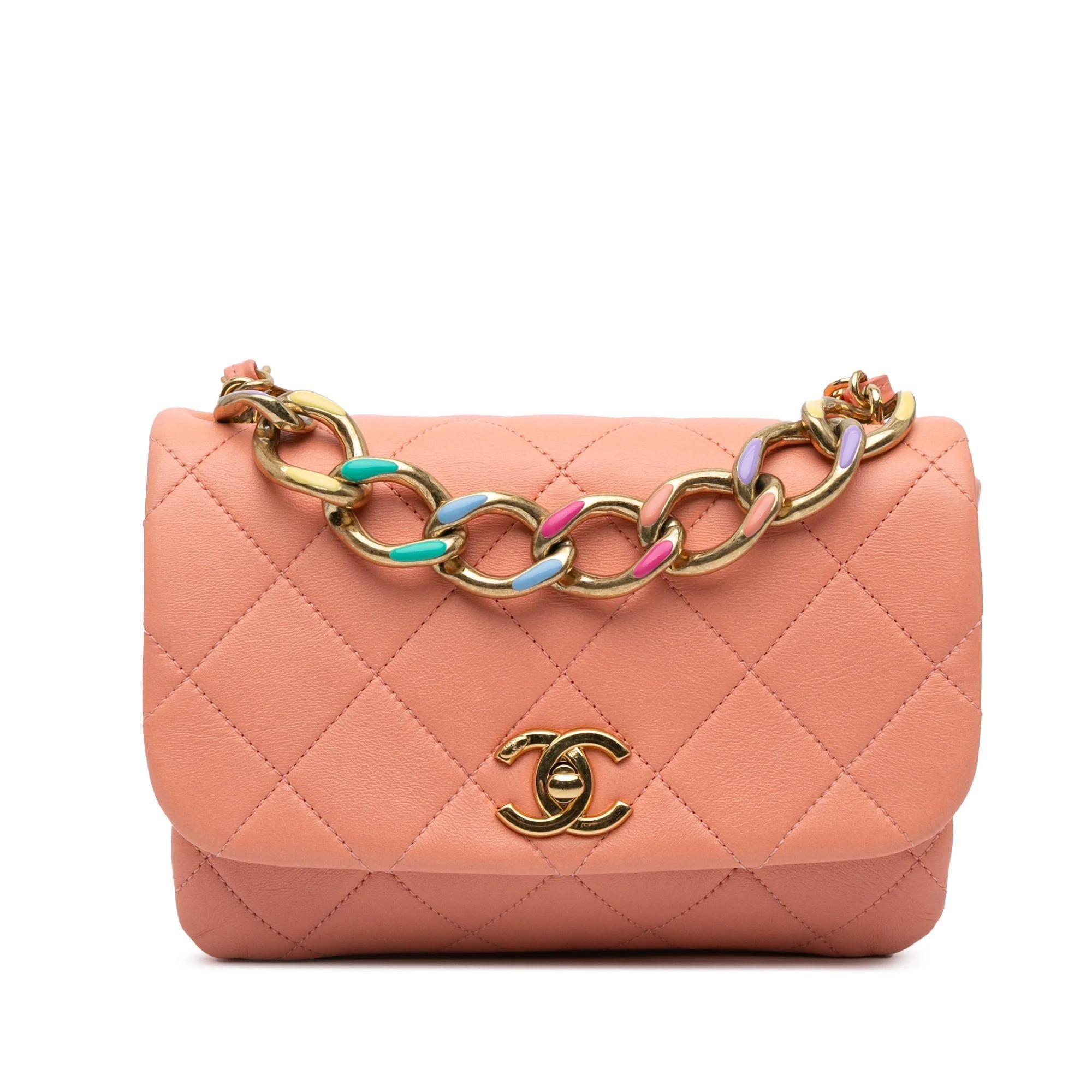 Wallet On Chain Boy Half Flap leather handbag