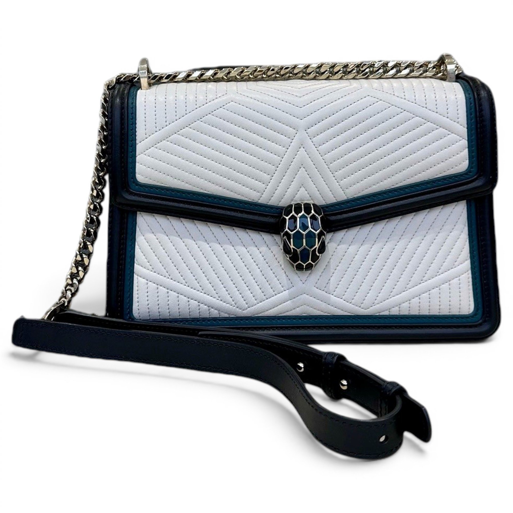 Serpenti leather handbag