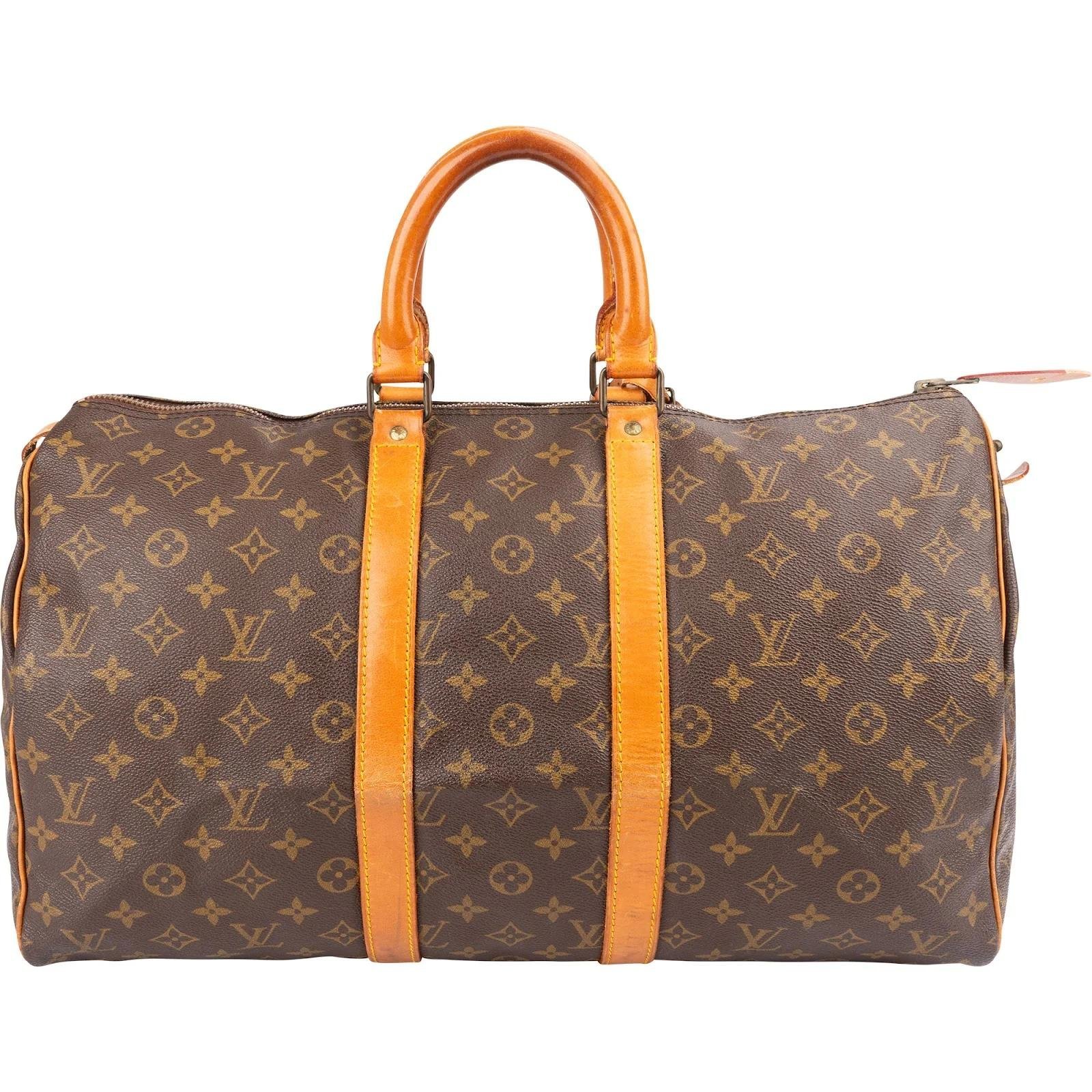 Keepall leather travel bag