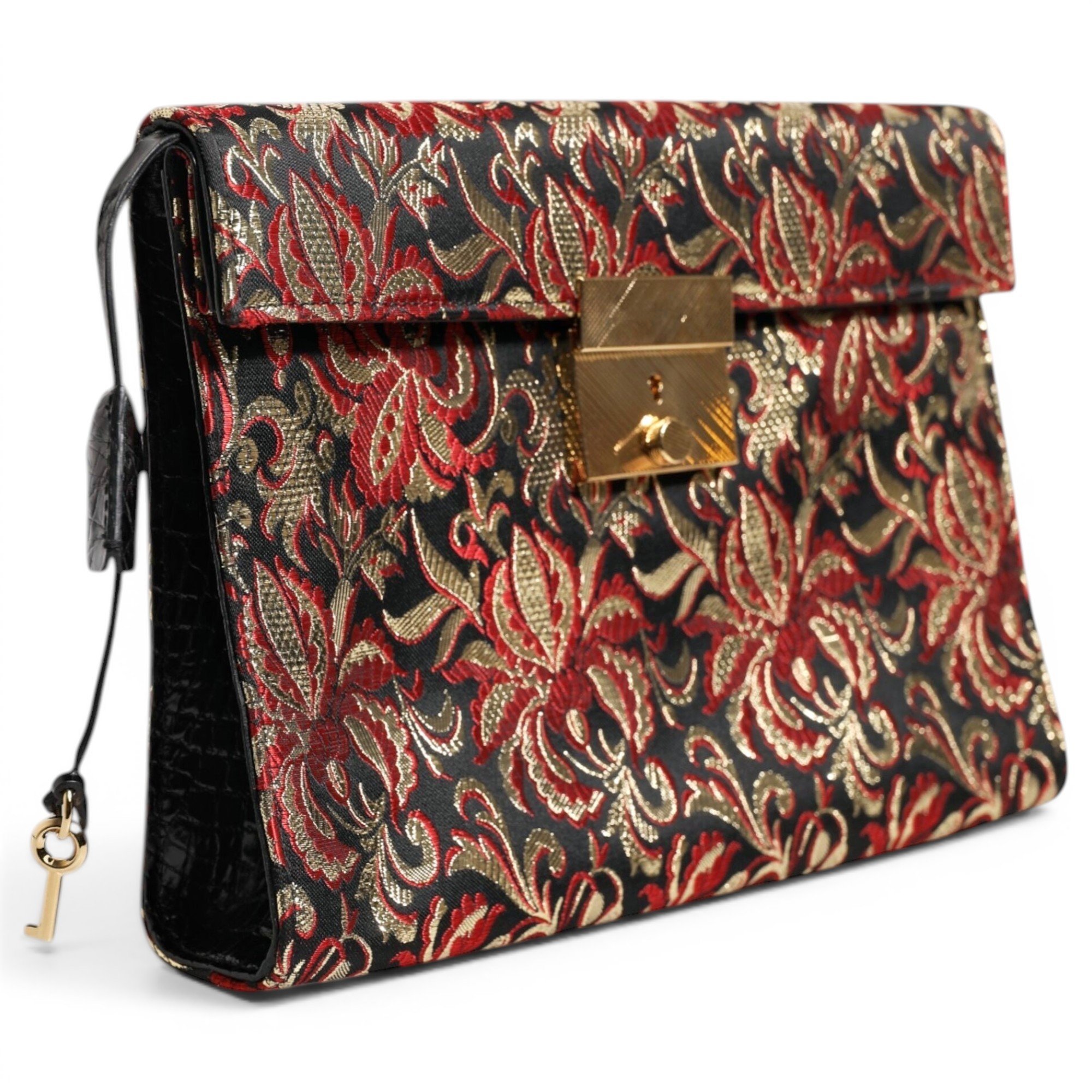 Leather clutch bag