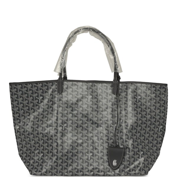 Goyard Goyardine Grey Saint Louis GM Tote Palladium Hardware