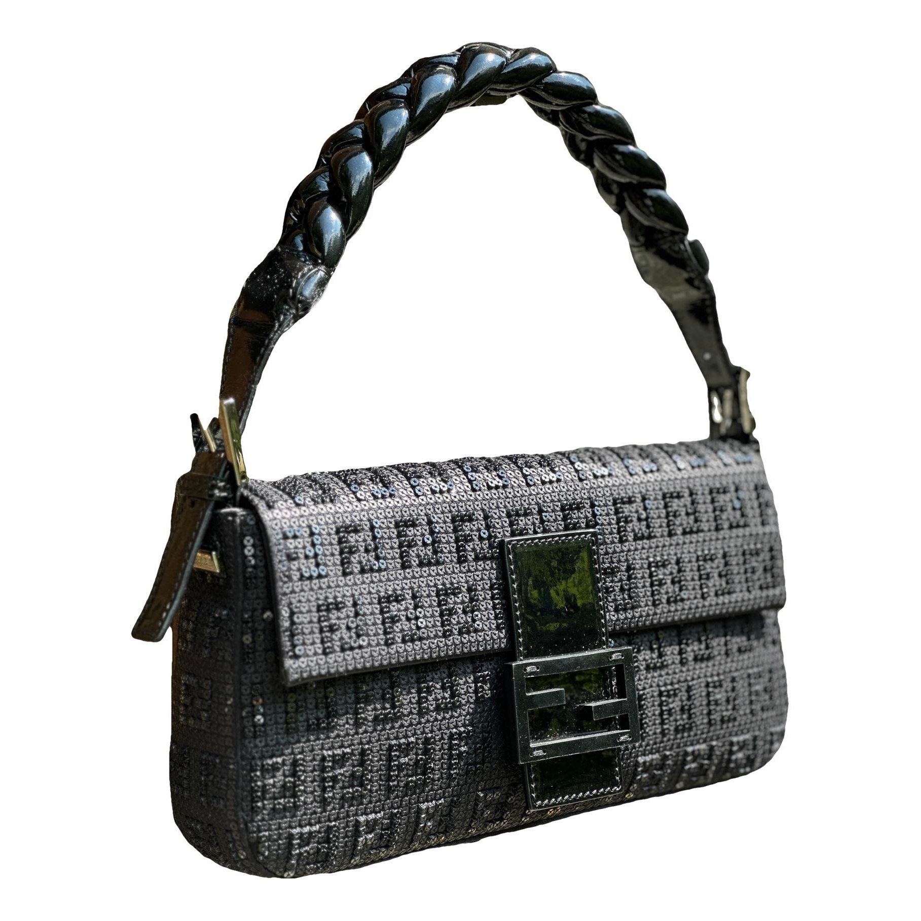 Baguette glitter handbag