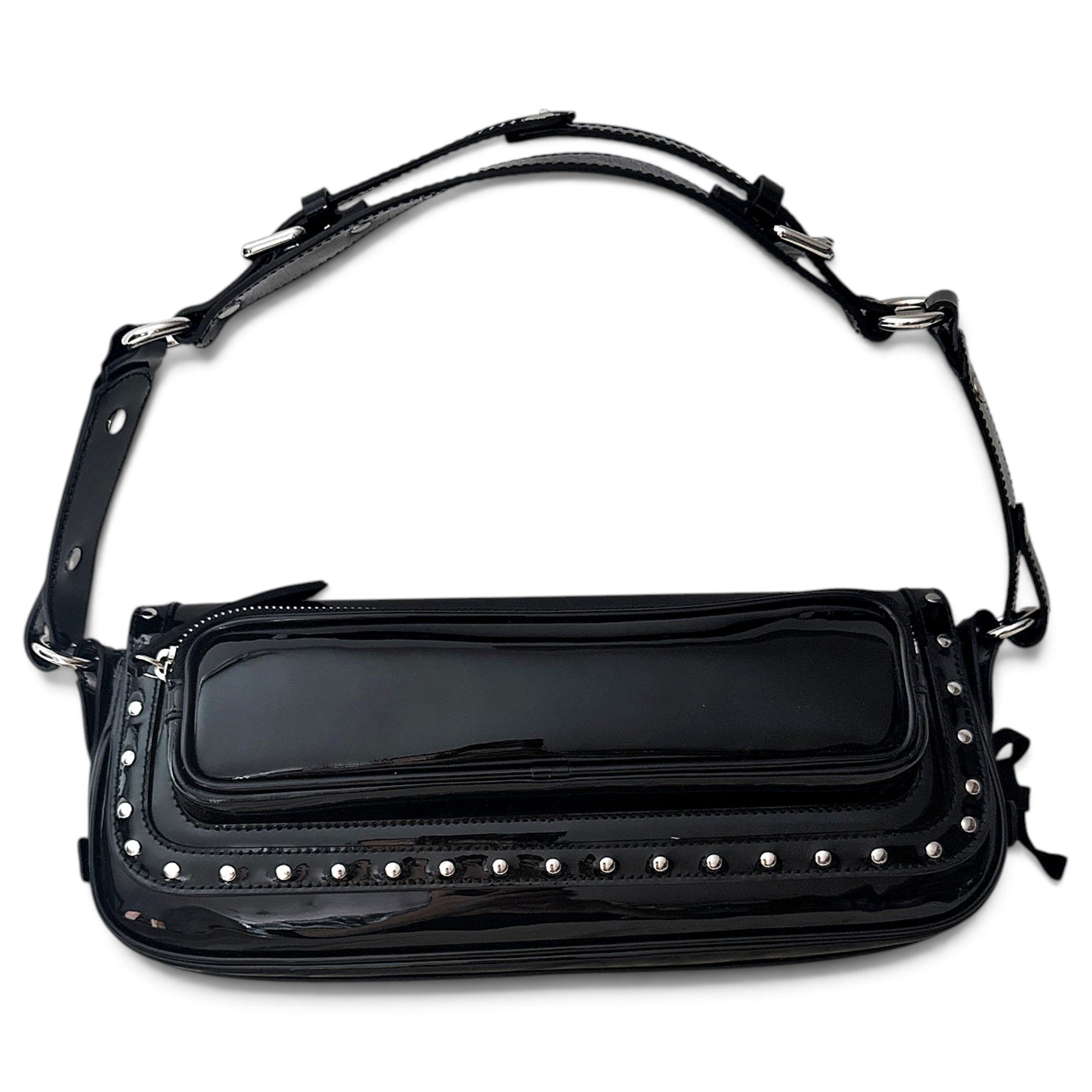 Patent leather handbag