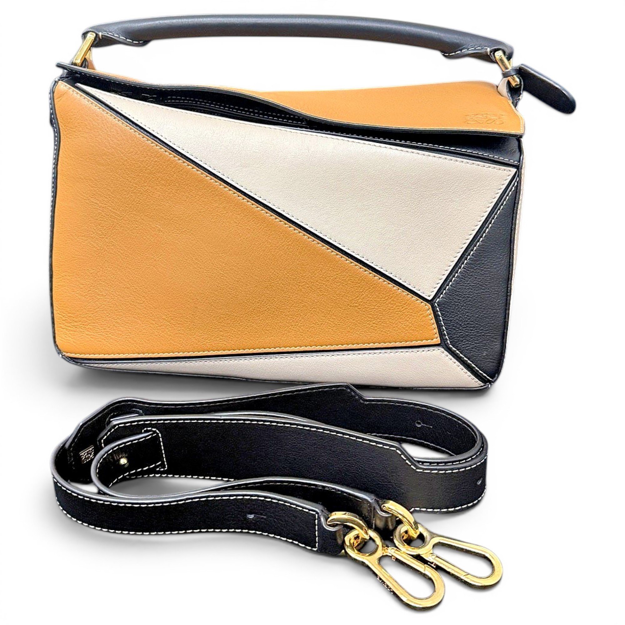 Puzzle linen handbag