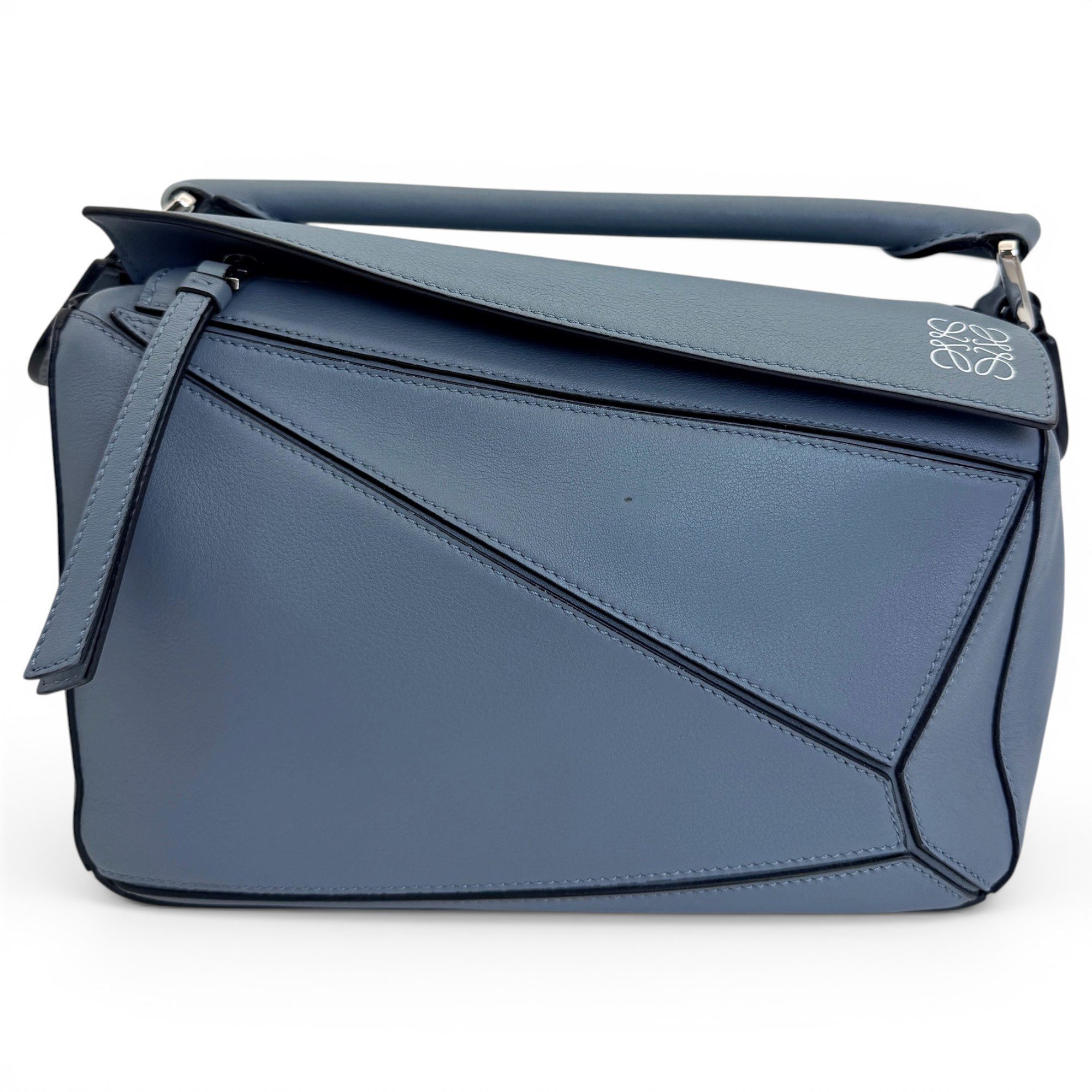 Puzzle leather handbag