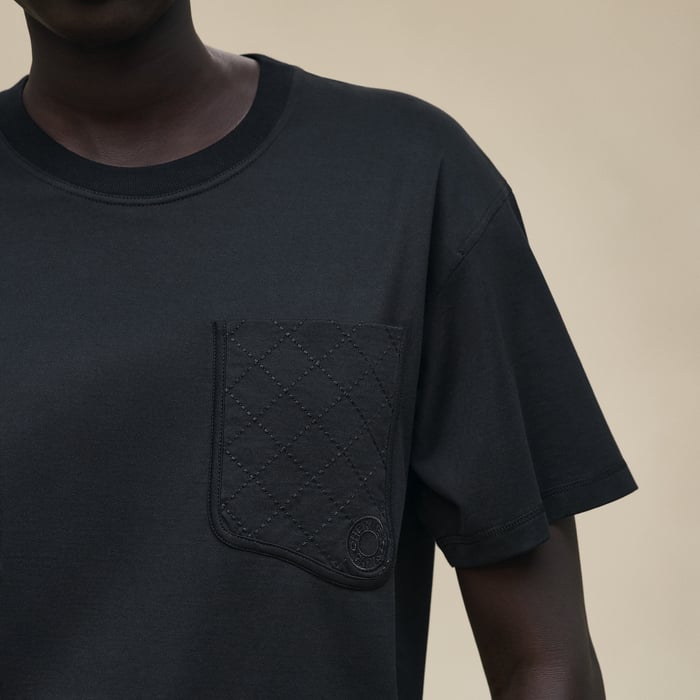 Noir Maxi Embroidered Pocket T-shirt