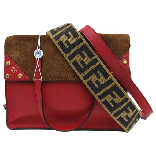 Flip leather handbag